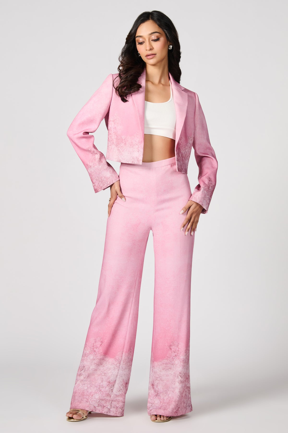 Printed Flared Trousers