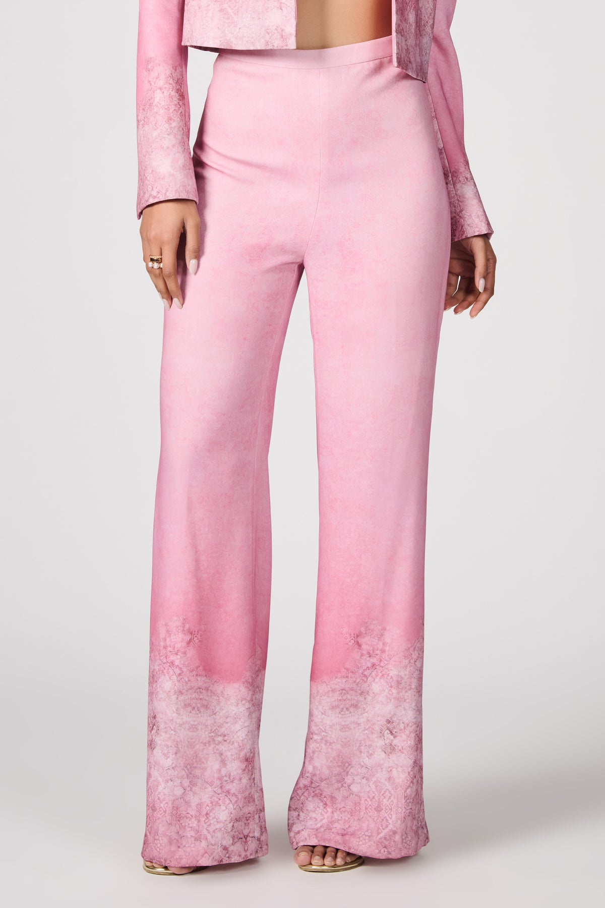 Printed Flared Trousers