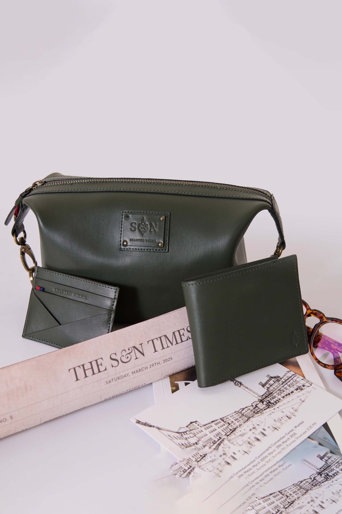 S&N Olive Vanity Pouch