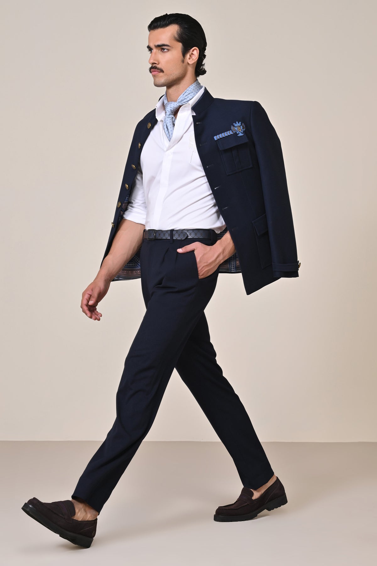 Denim Bandhgala