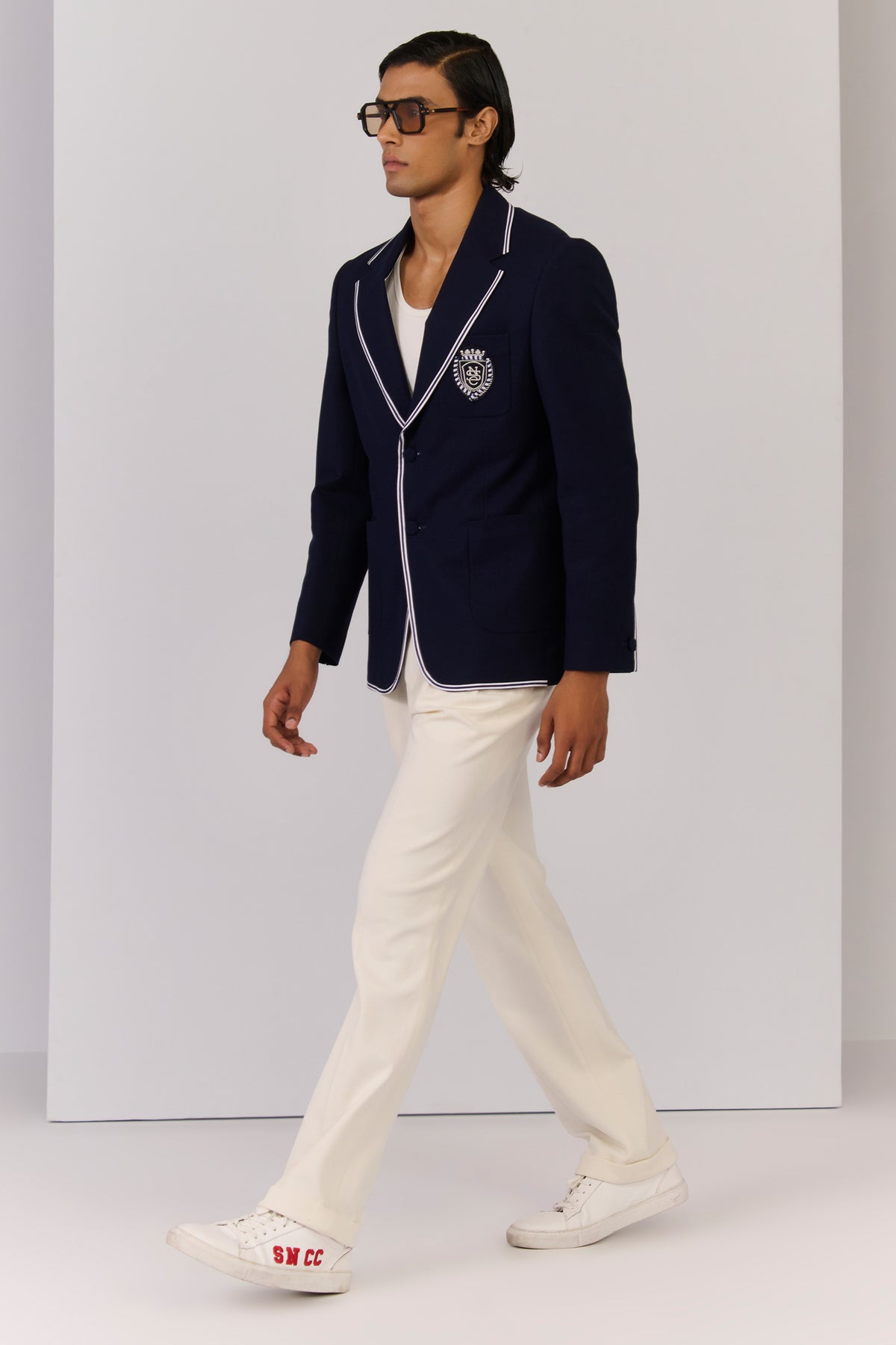 SNCC Navy Jacket with Contrasting Piping
