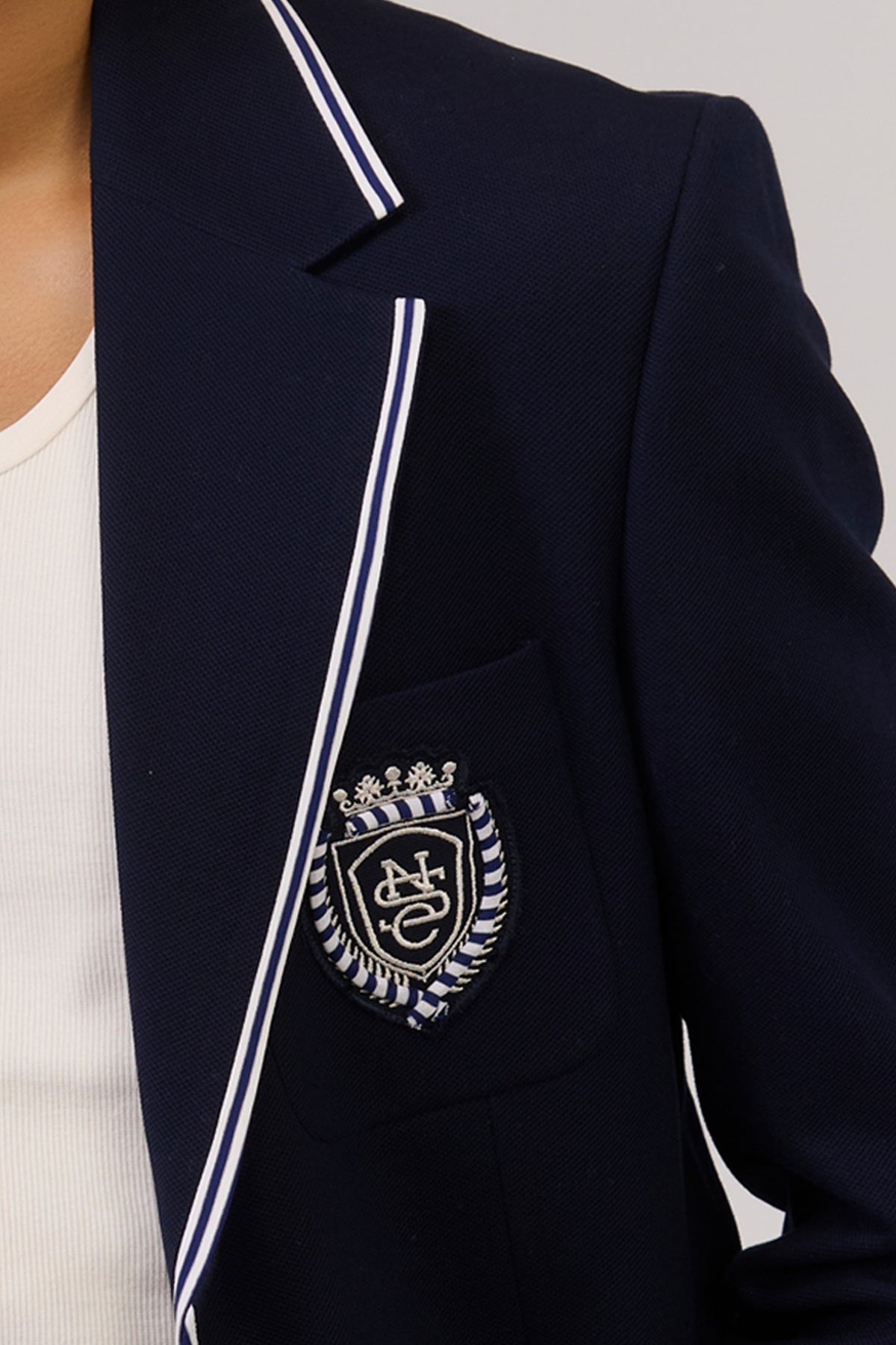 SNCC Navy Jacket with Contrasting Piping