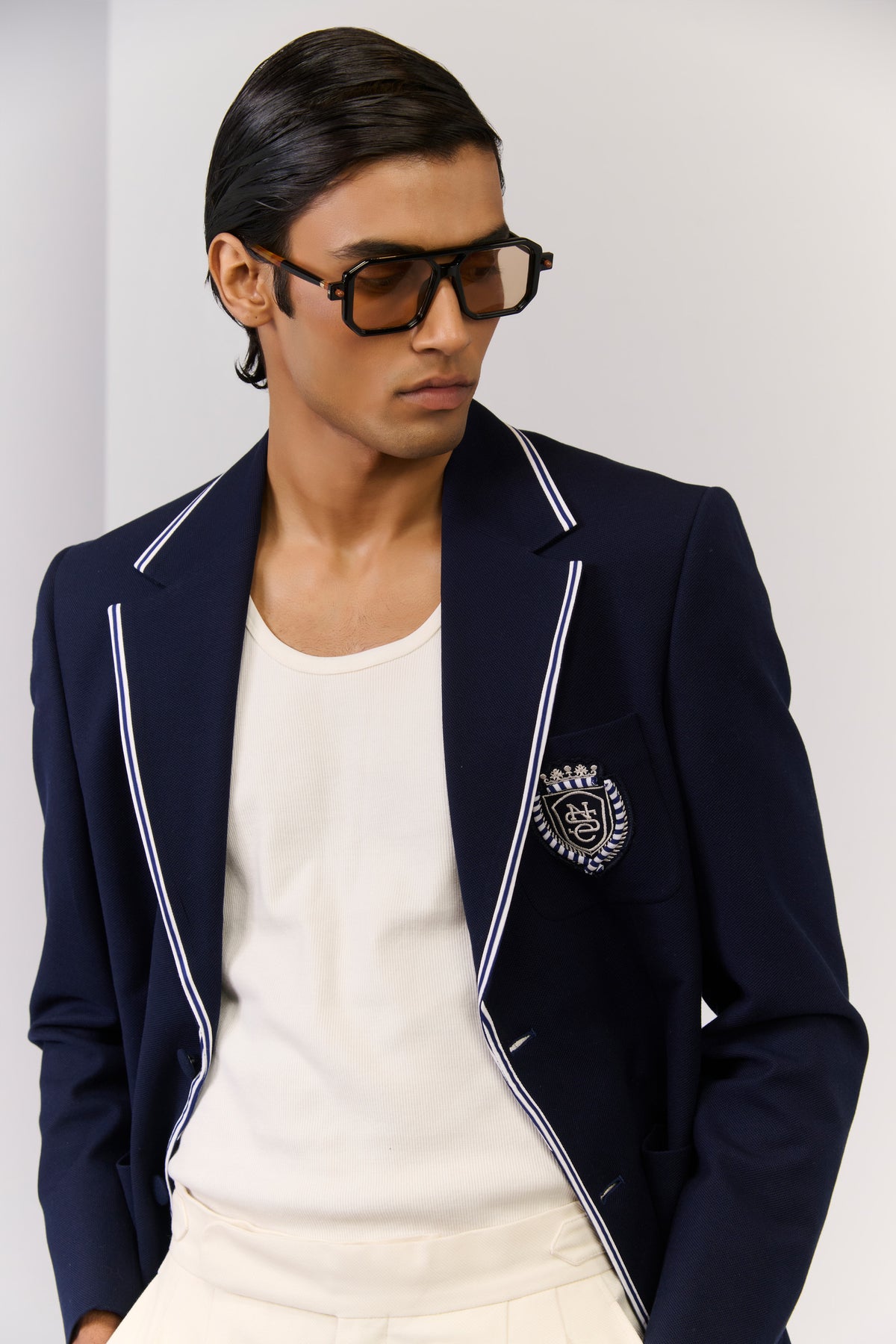 SNCC Navy Jacket with Contrasting Piping