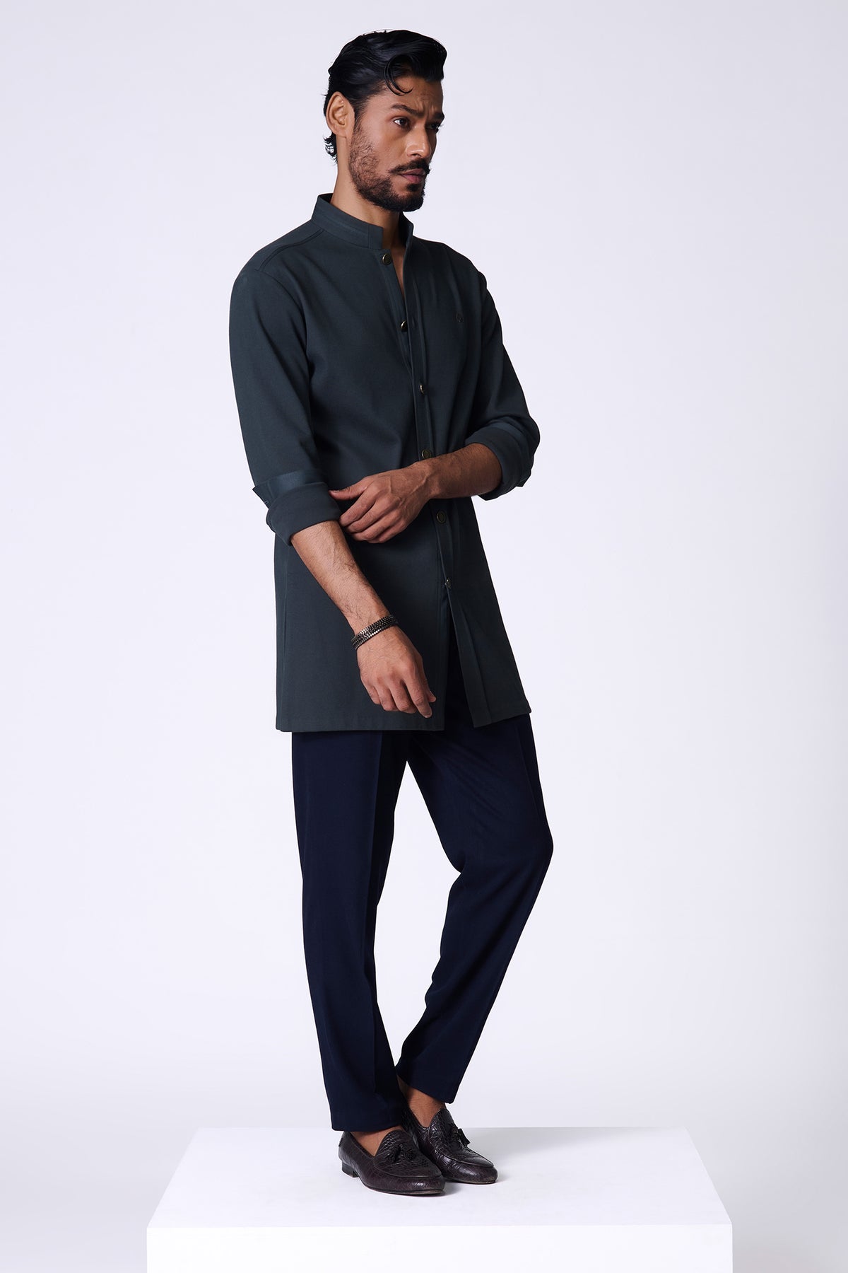 Olive Adamas Shirt Kurta