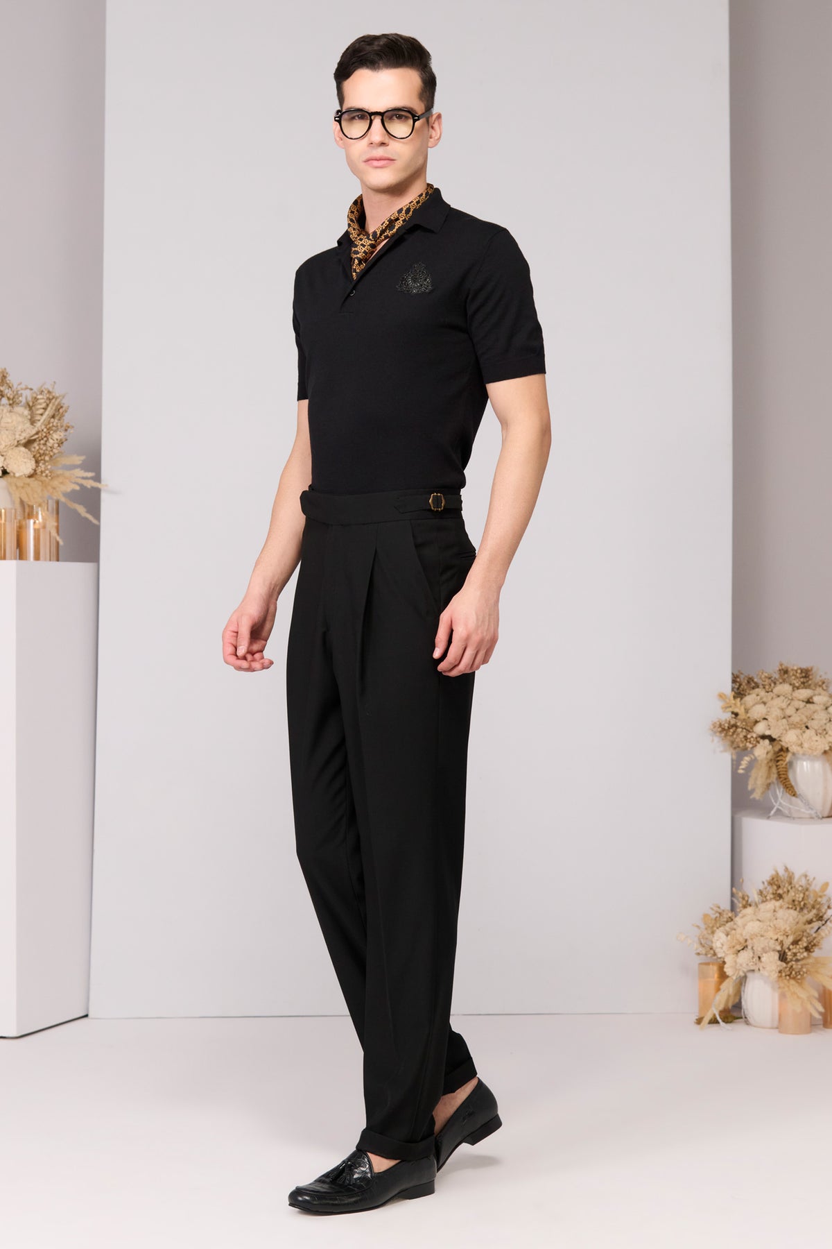 Black Ciclo Crested Polo