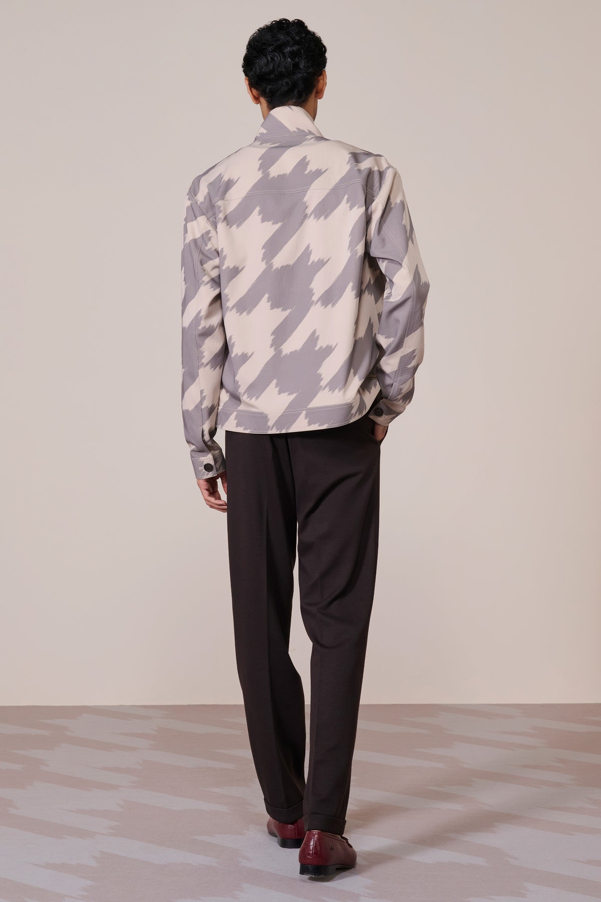 Funnel Neck Printed Layering