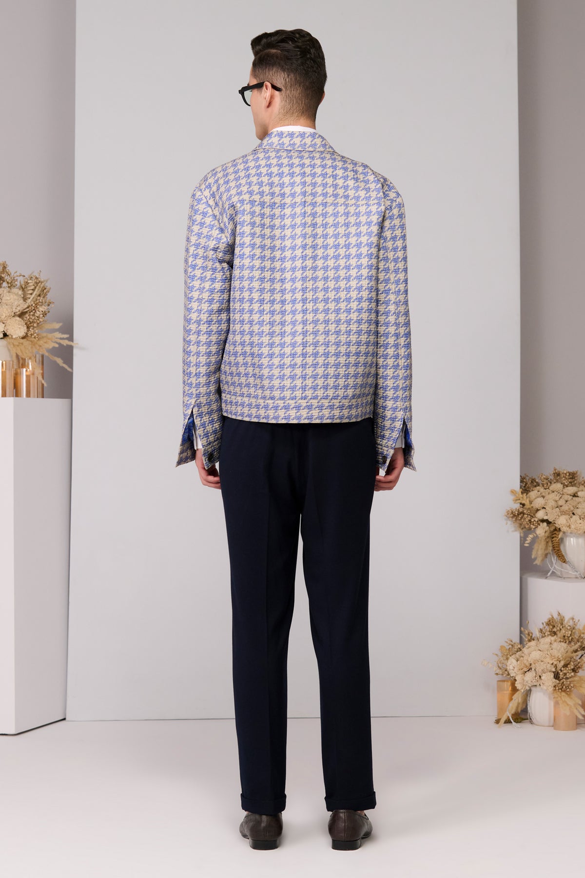 Blue Houndstooth Layering