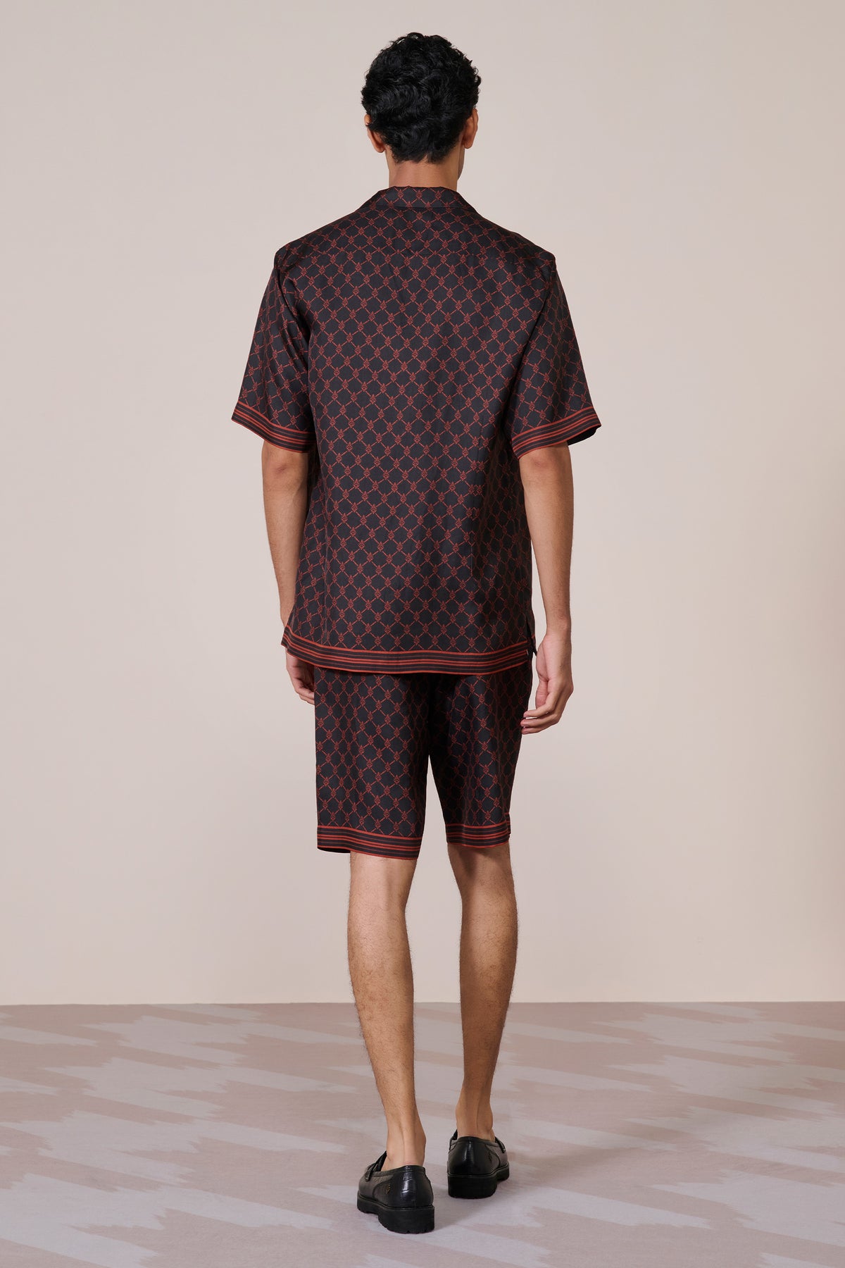 Black Adamas Twill Silk Shirt