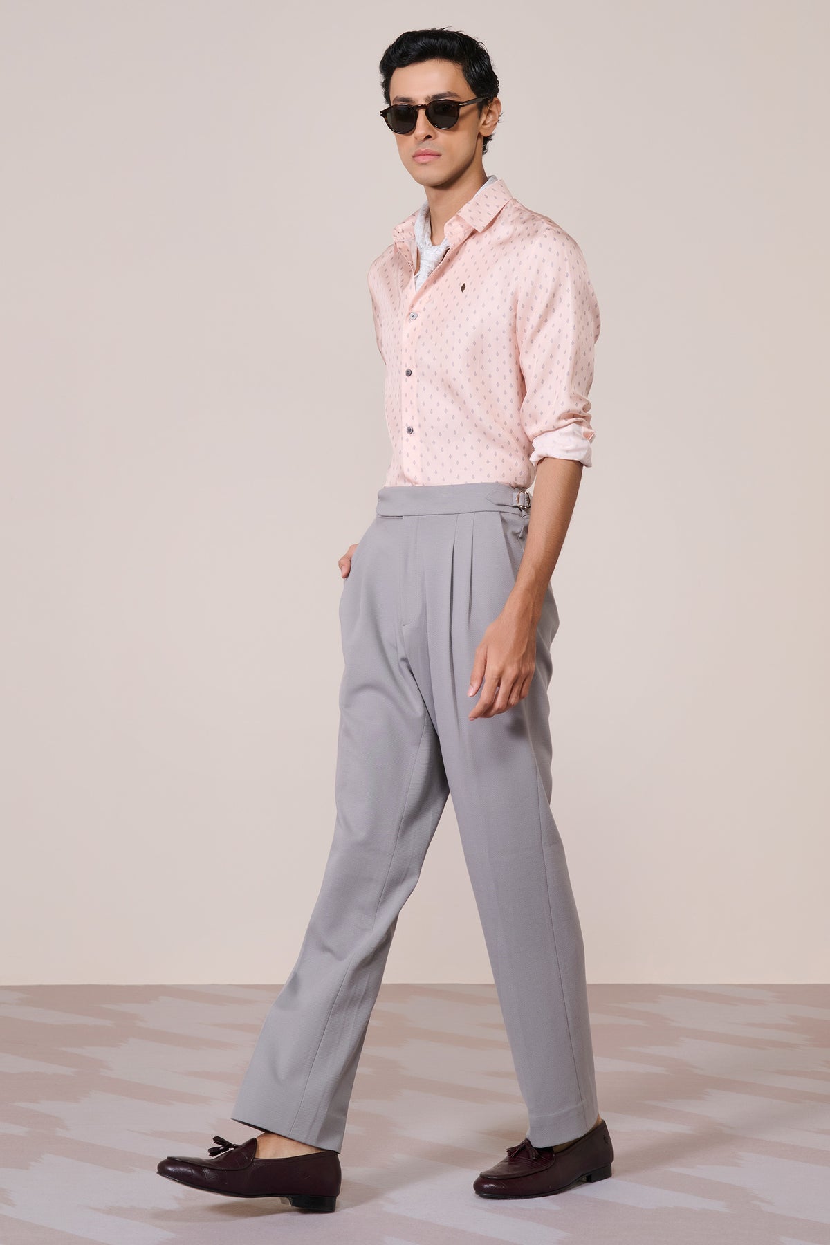 Pink Silk Twill Adamas Shirt