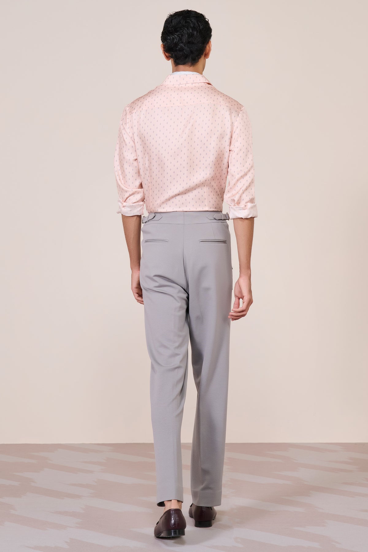 Pink Silk Twill Adamas Shirt