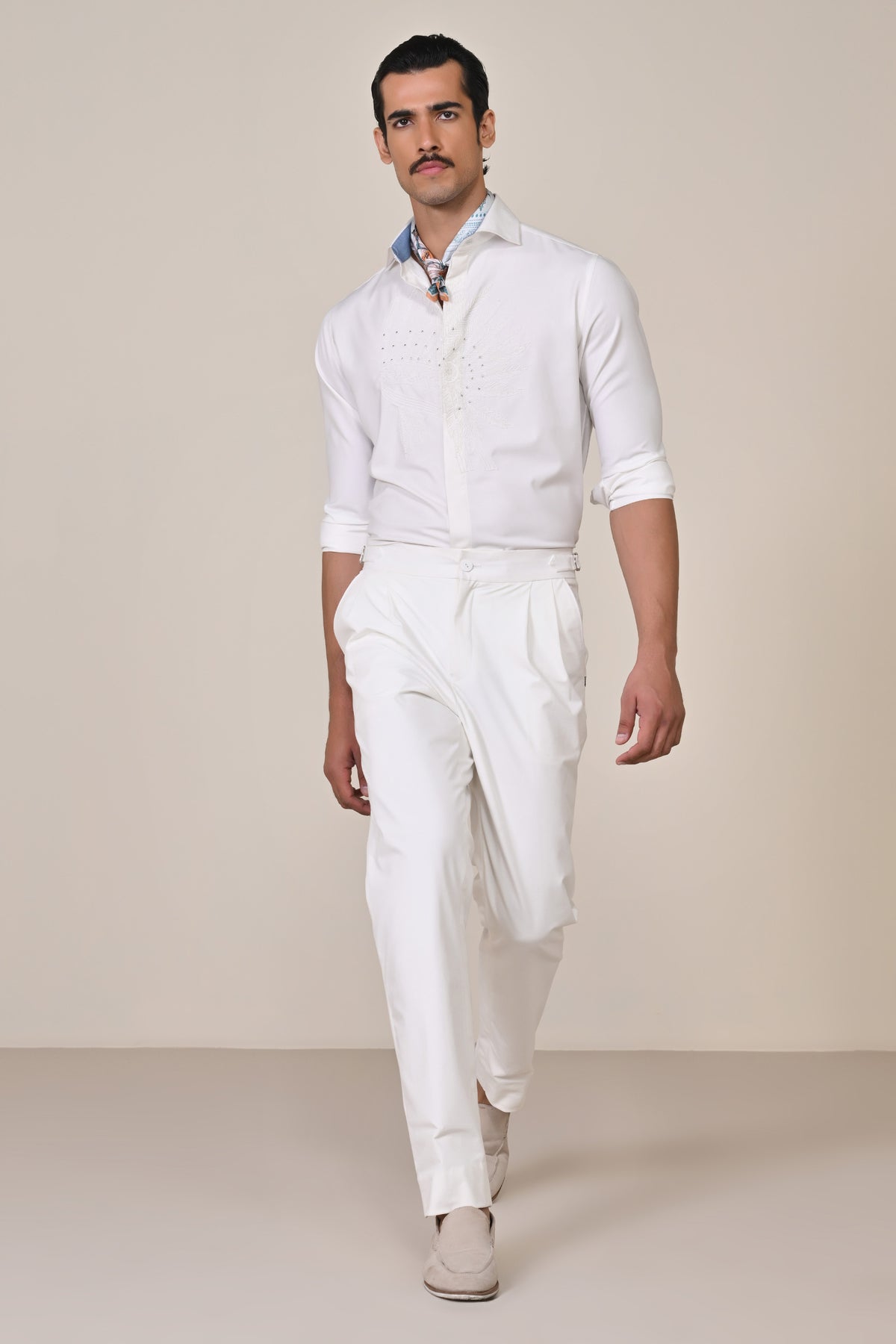 Off white Embroidered Shirt