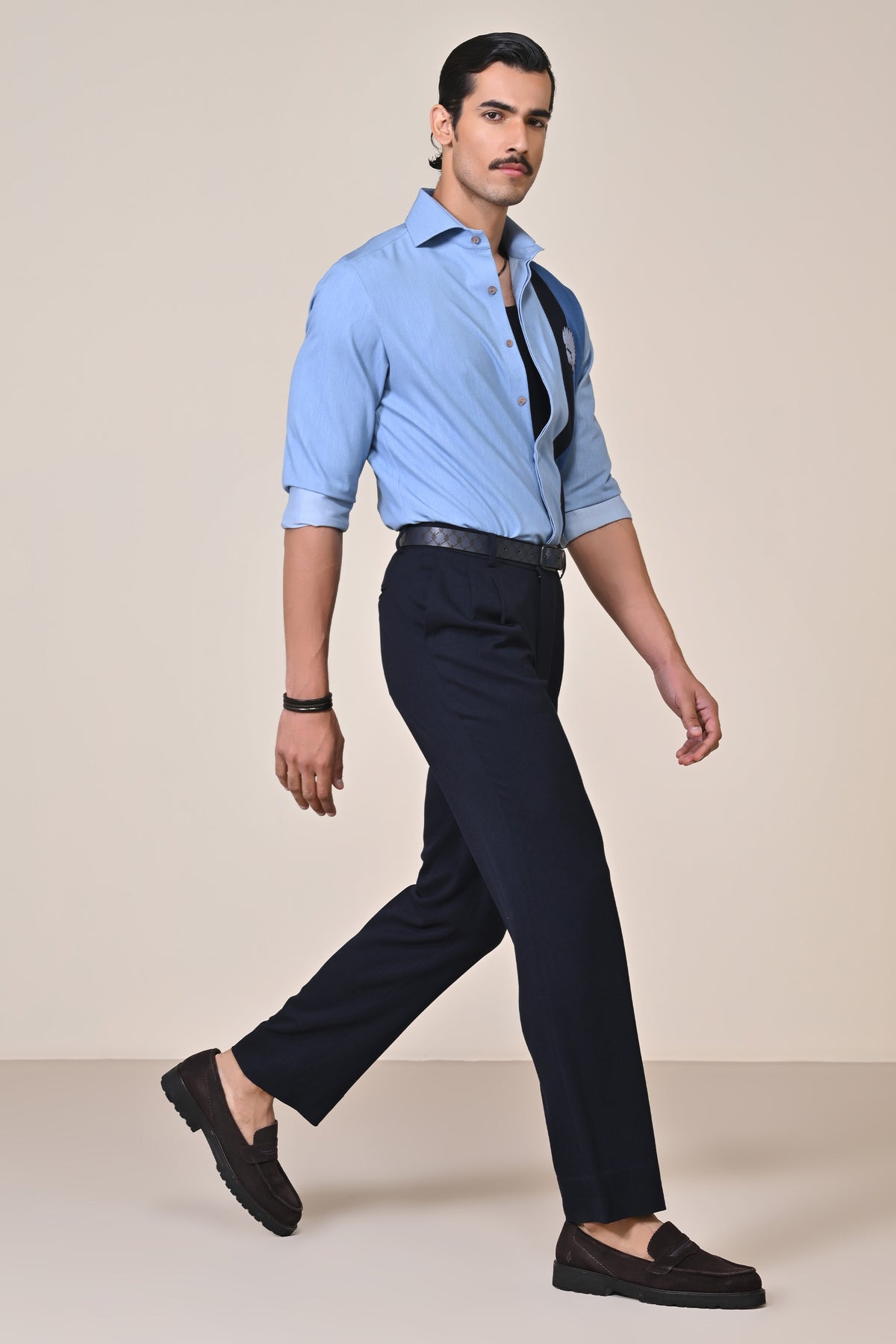 Eagle Crested Colour Block Shirt