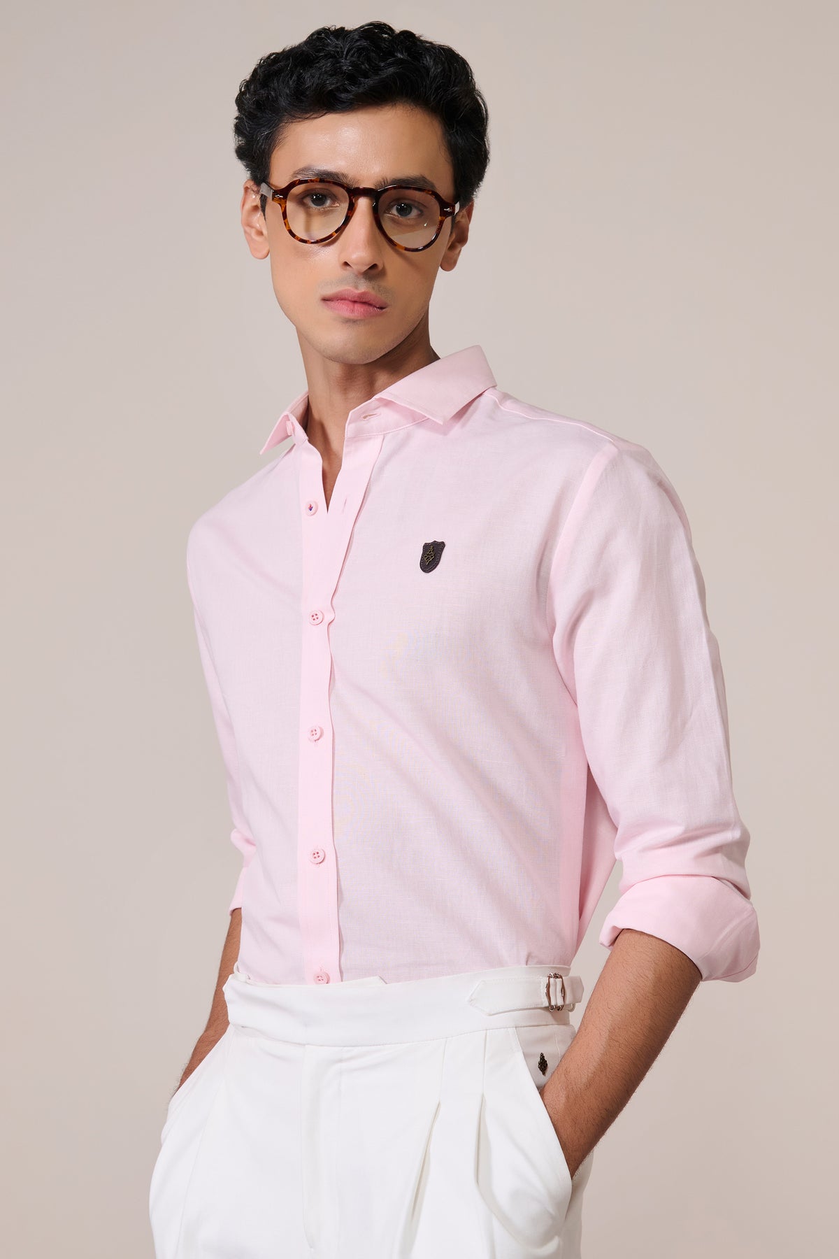 Pink Linen Shirt
