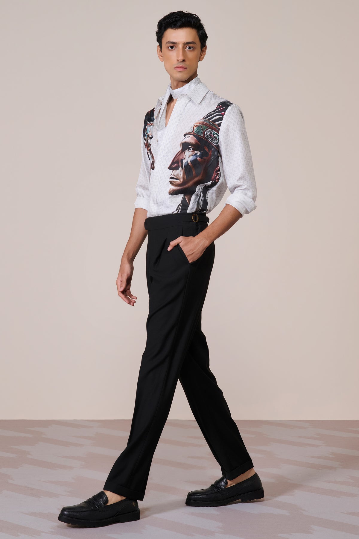 Offwhite Silk Twill Adamas Shirt
