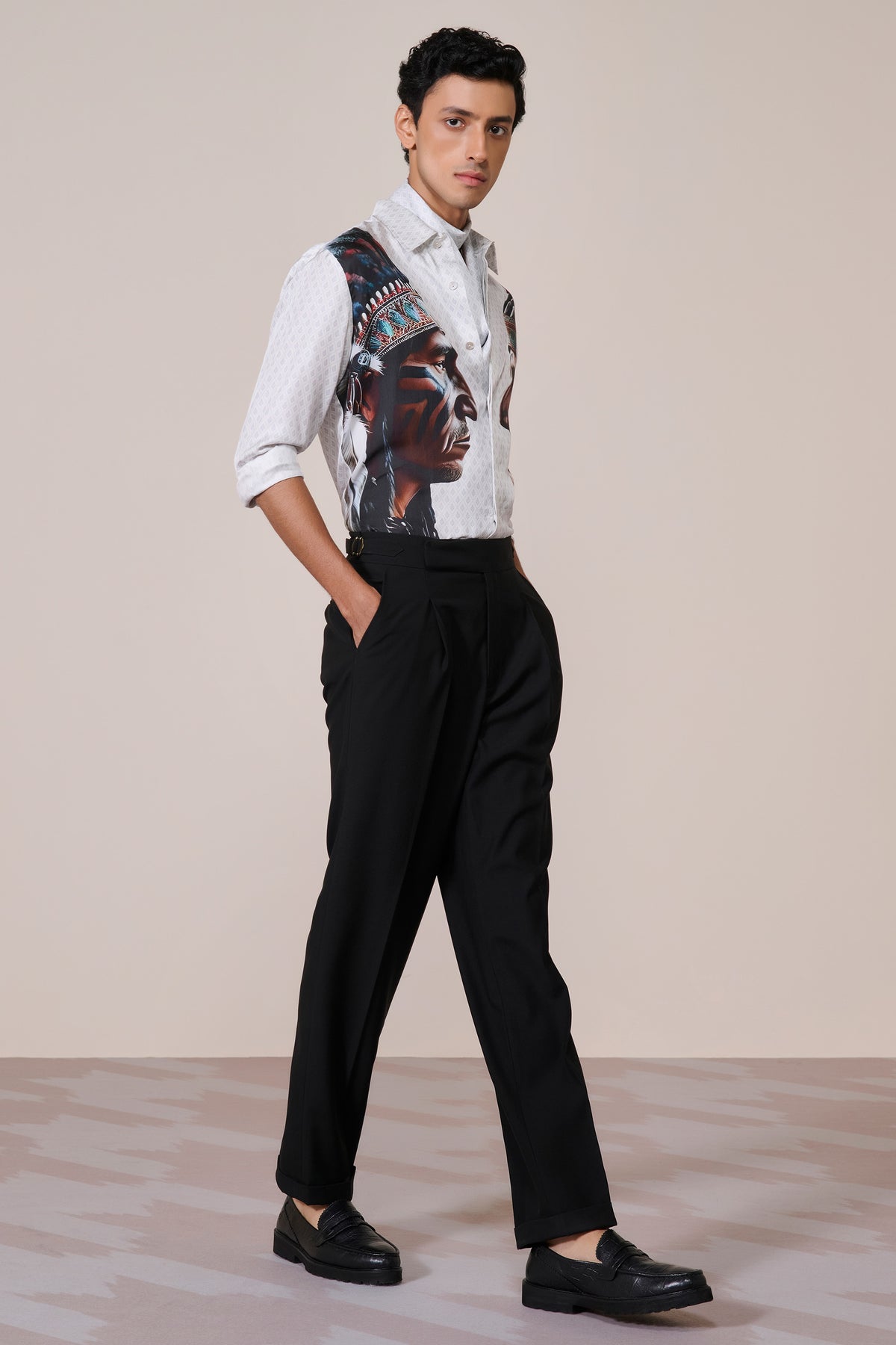 Offwhite Silk Twill Adamas Shirt