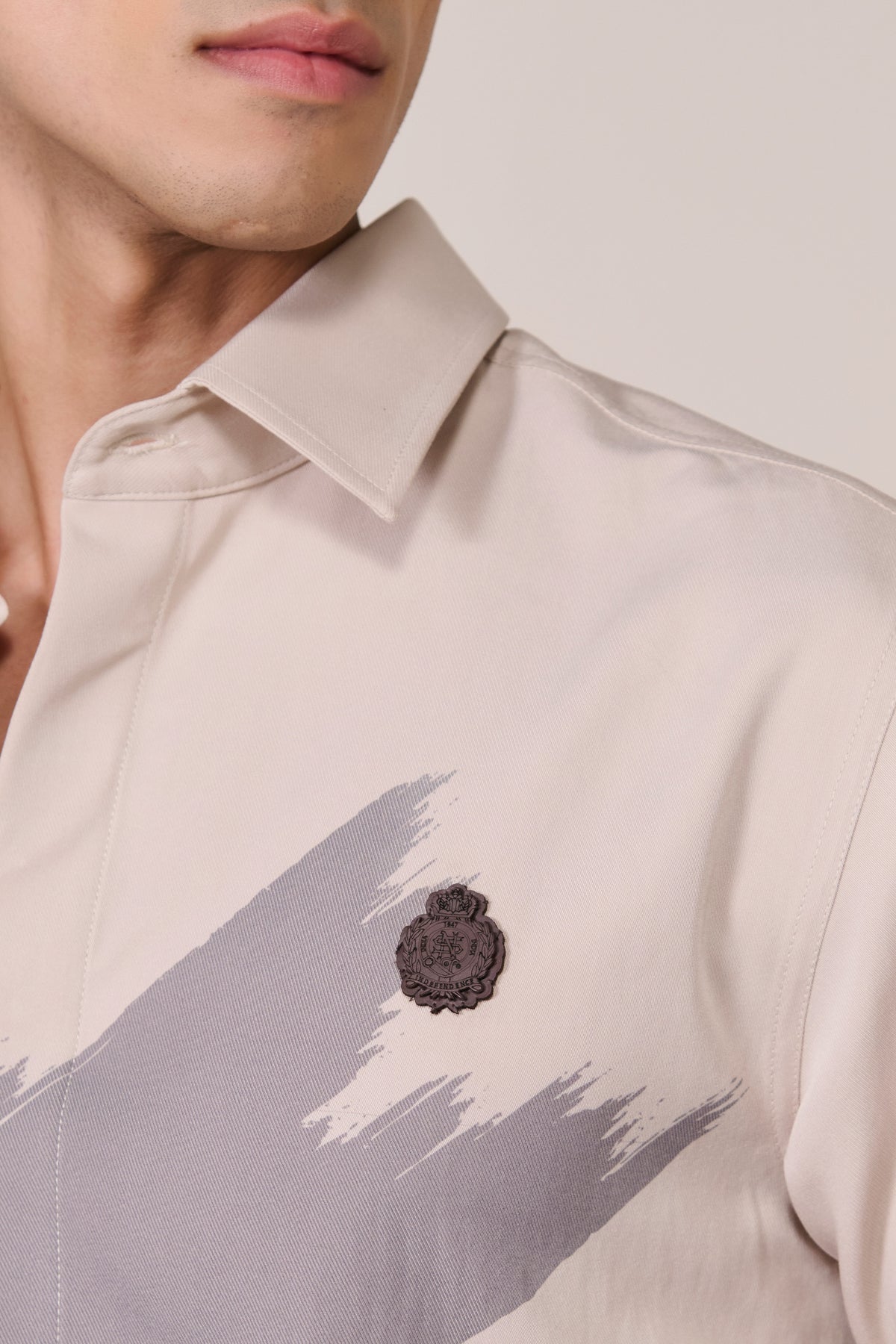 Ecru Printed Shirt