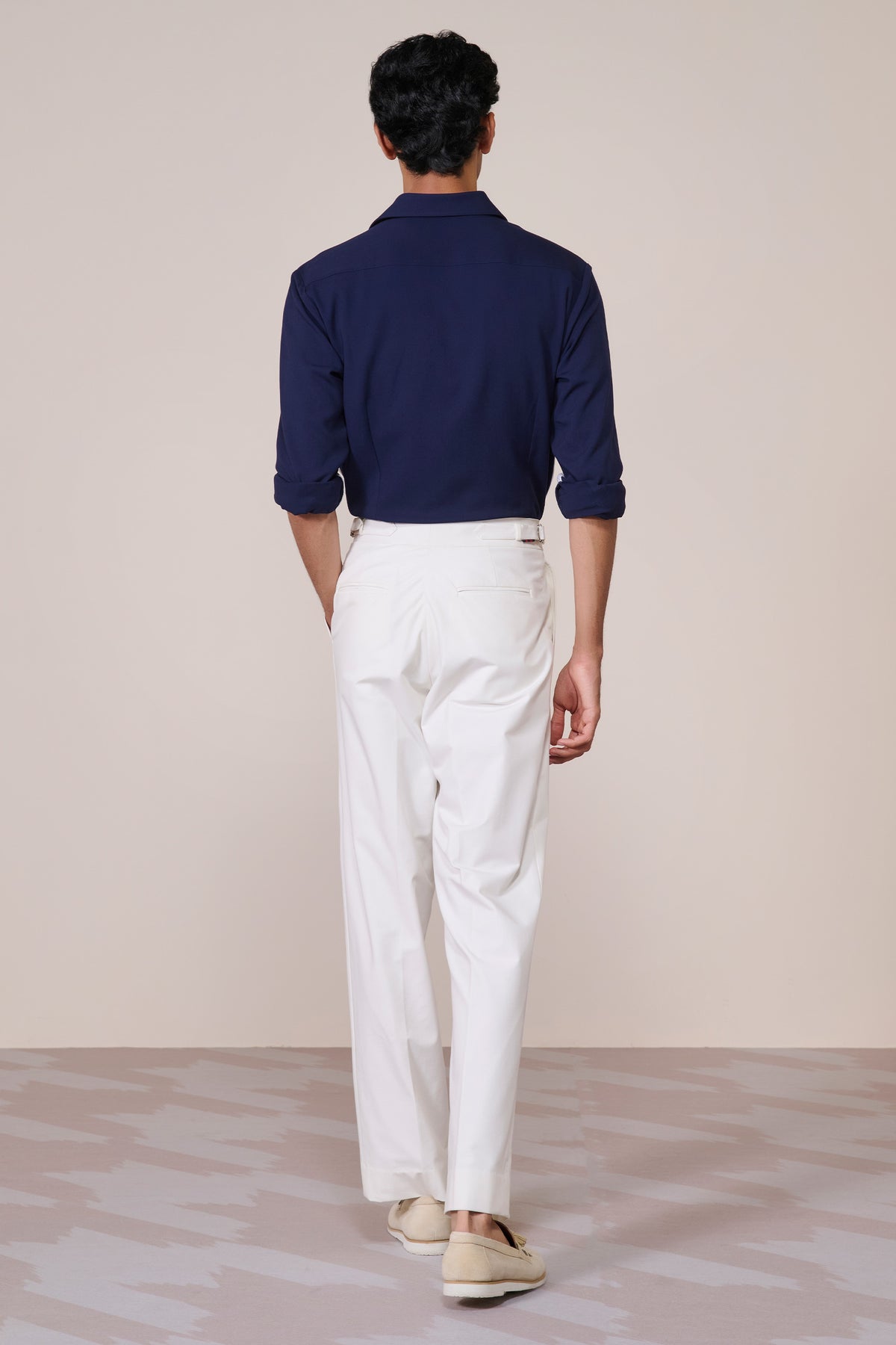 Navy Colour Block Shirt