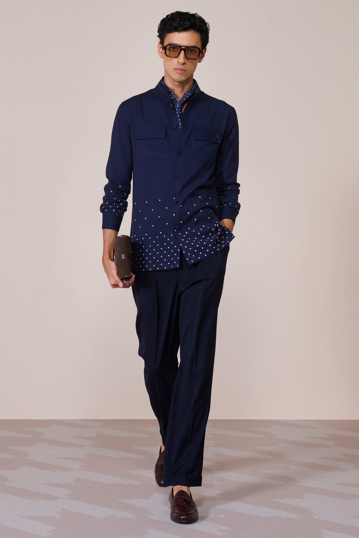 Navy Patch Pocket Shirt