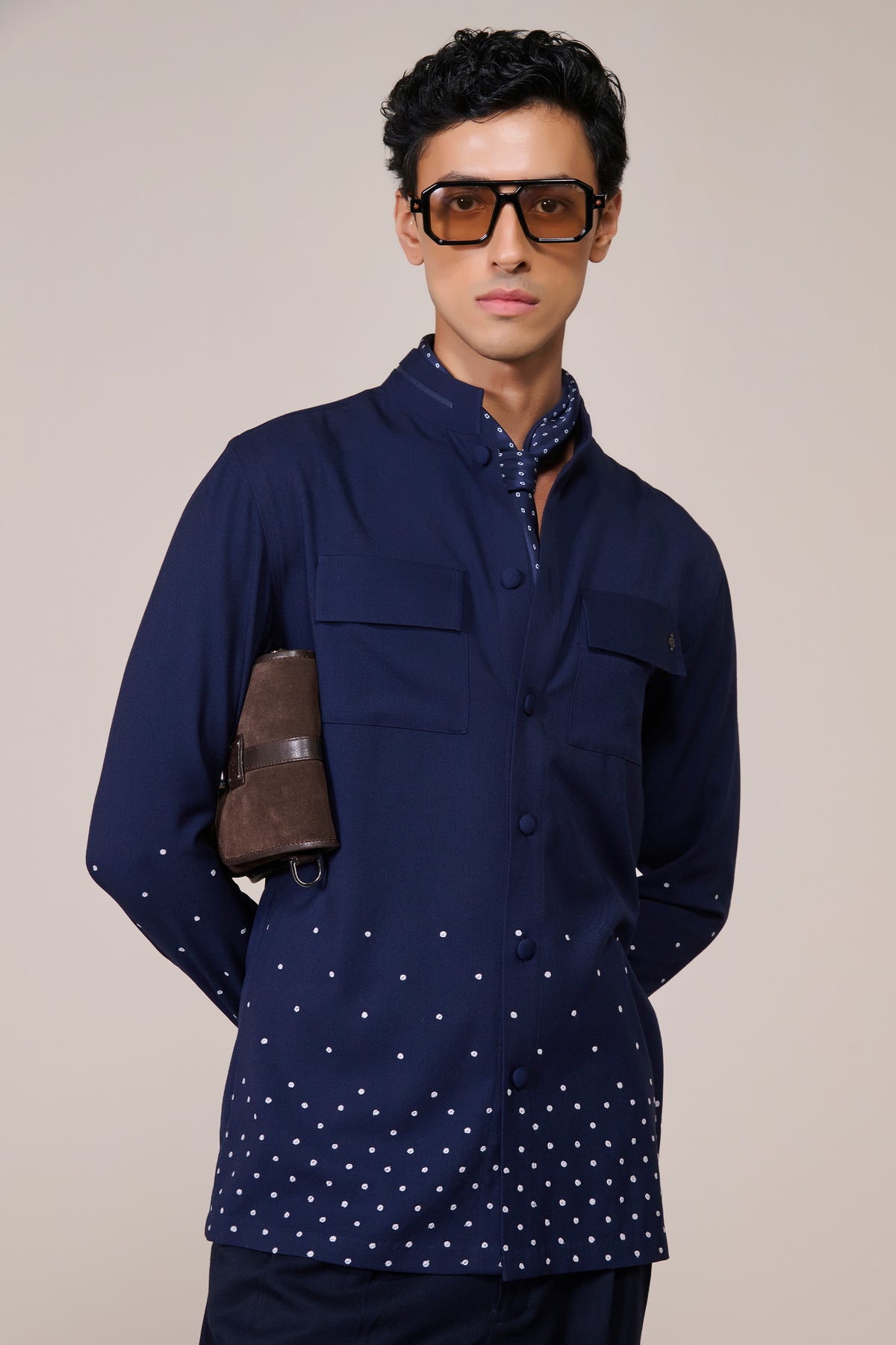 Navy Patch Pocket Shirt