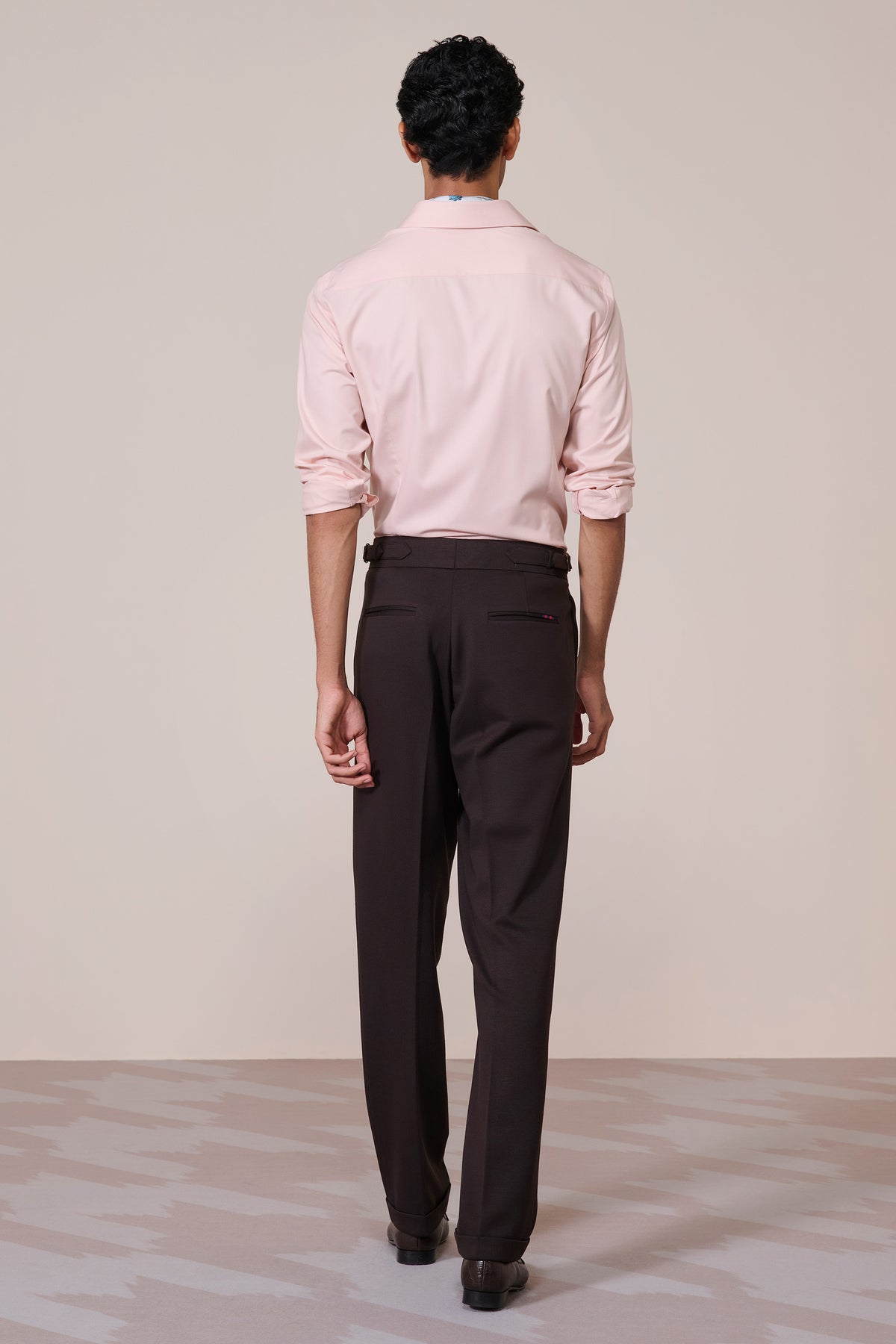 Light Pink Shirt with Embroidered Crest