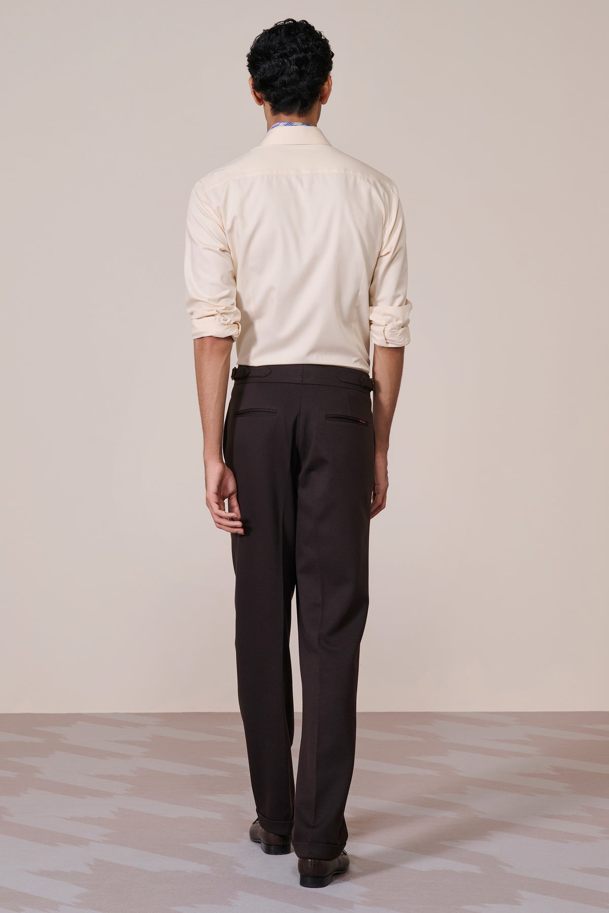 Light Peach Shirt with Embroidered Crest