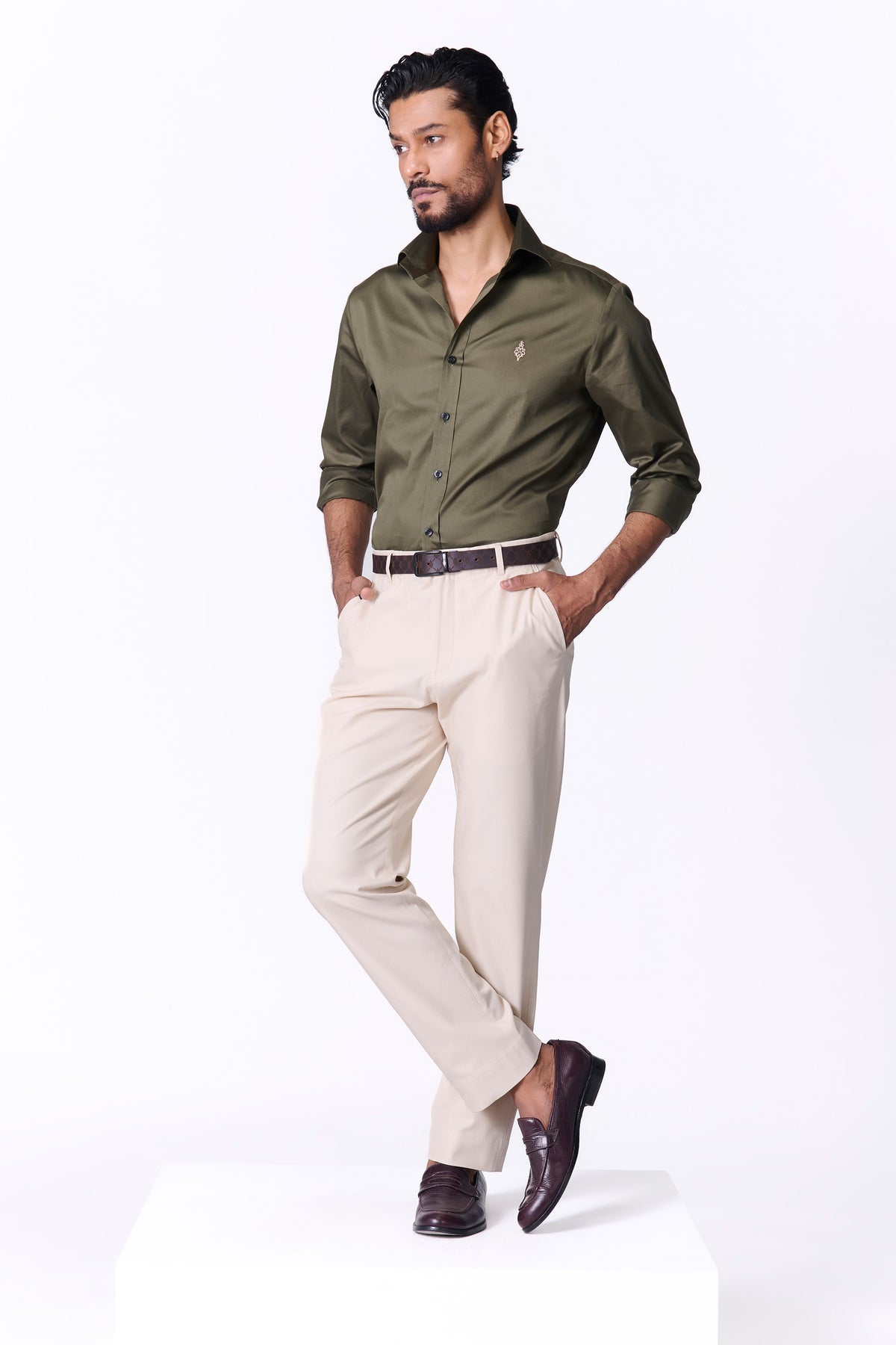 Signature Adamas Olive Shirt