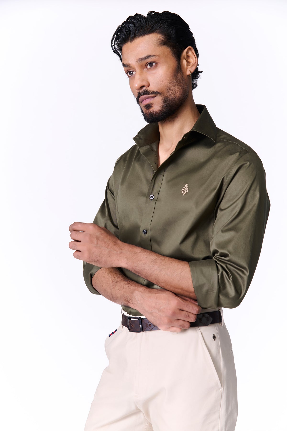 Signature Adamas Olive Shirt