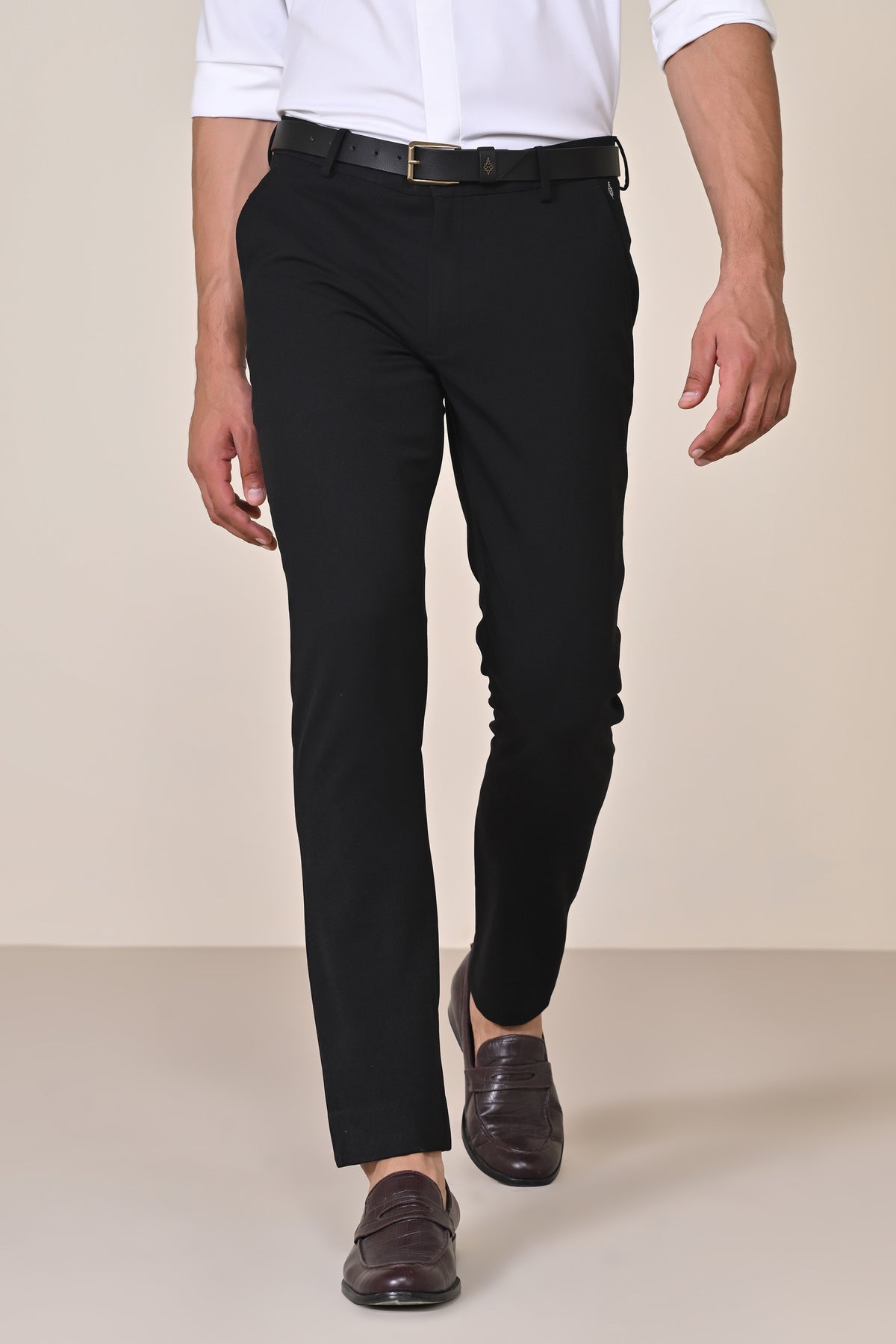 Black Trousers with Tape Detailing