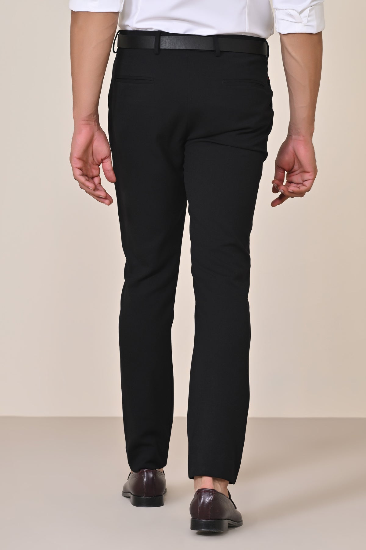 Black Trousers with Tape Detailing