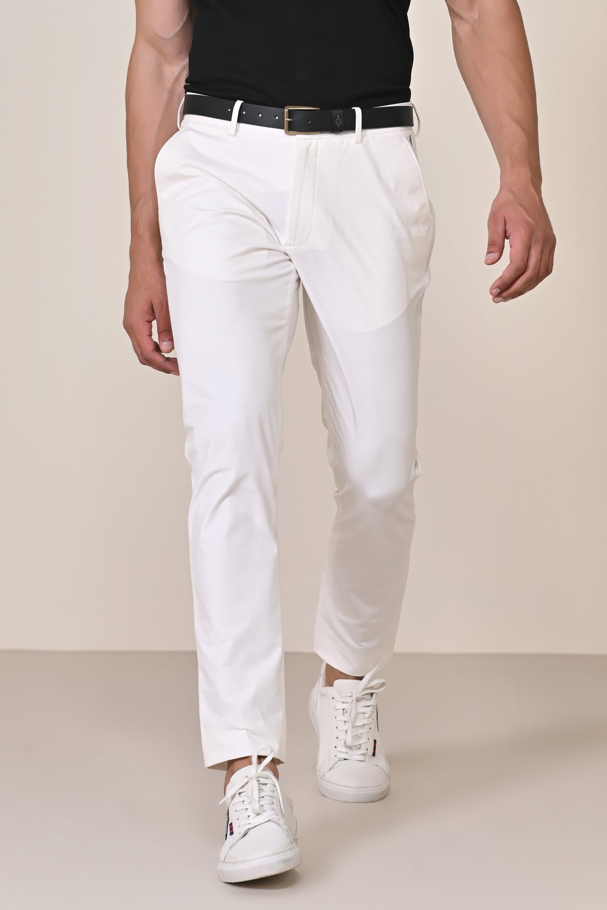 Classic off white Trouser with Adamas