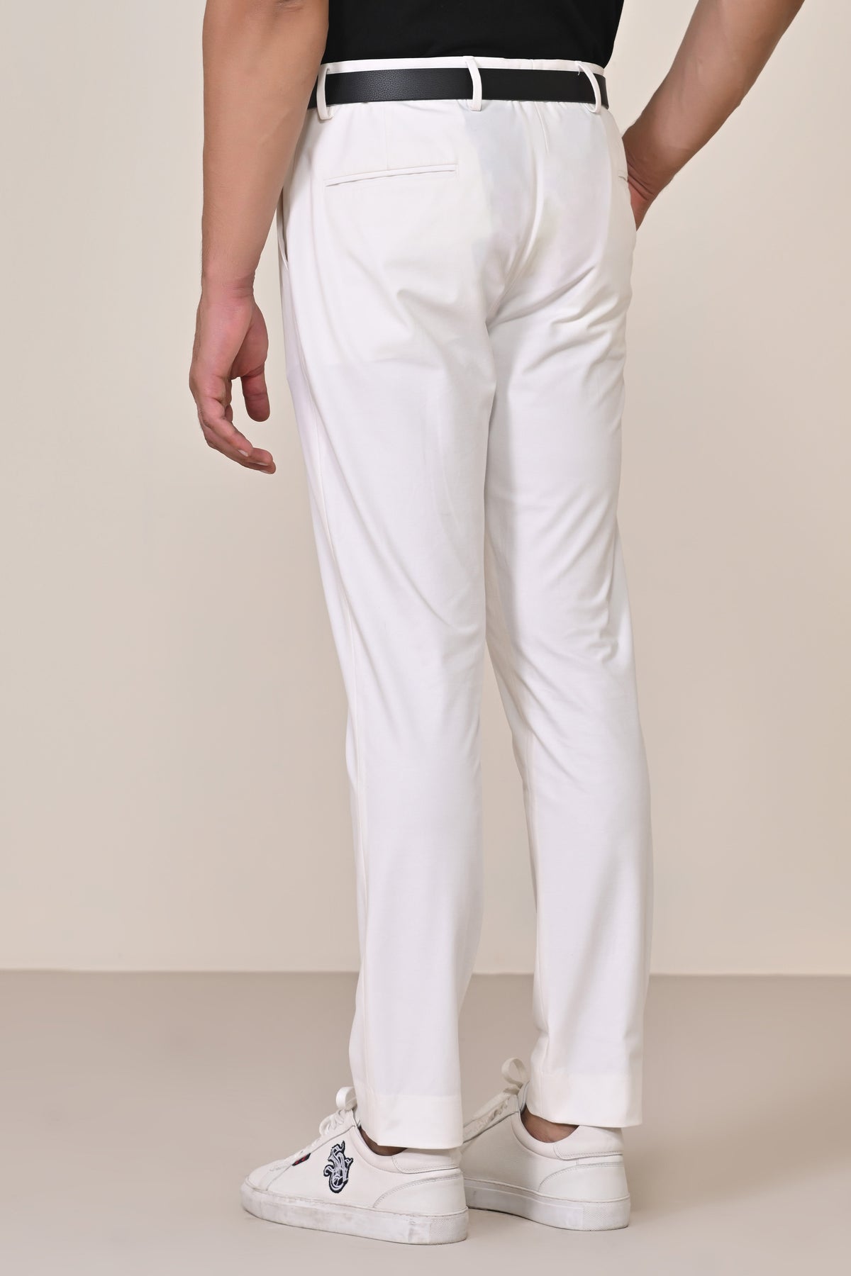 Classic off white Trouser with Adamas