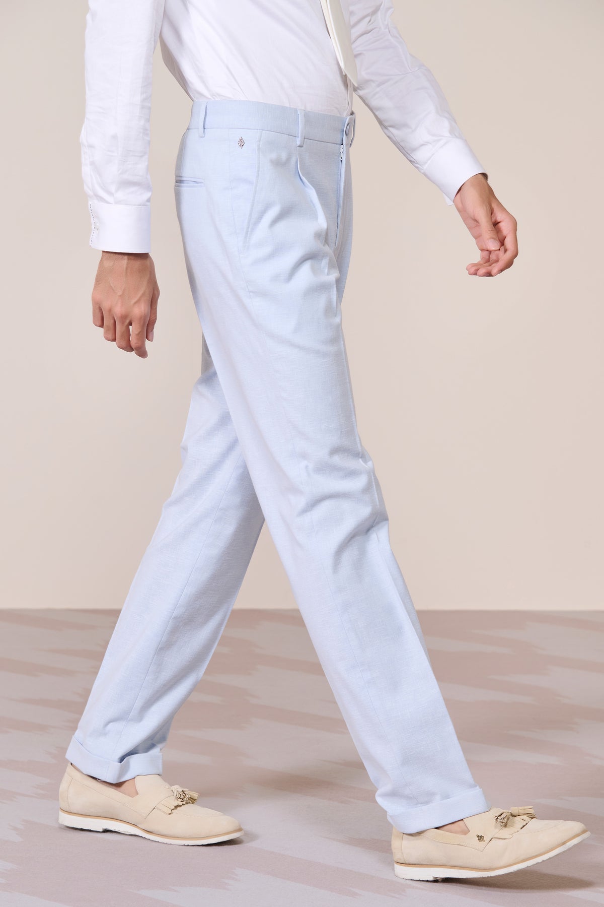 Light Blue Linen Trousers