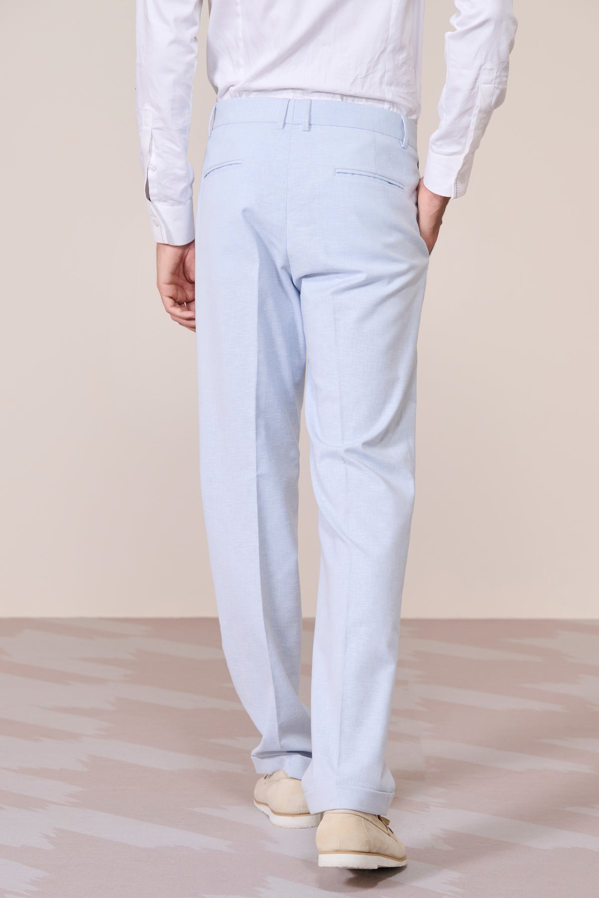 Light Blue Linen Trousers