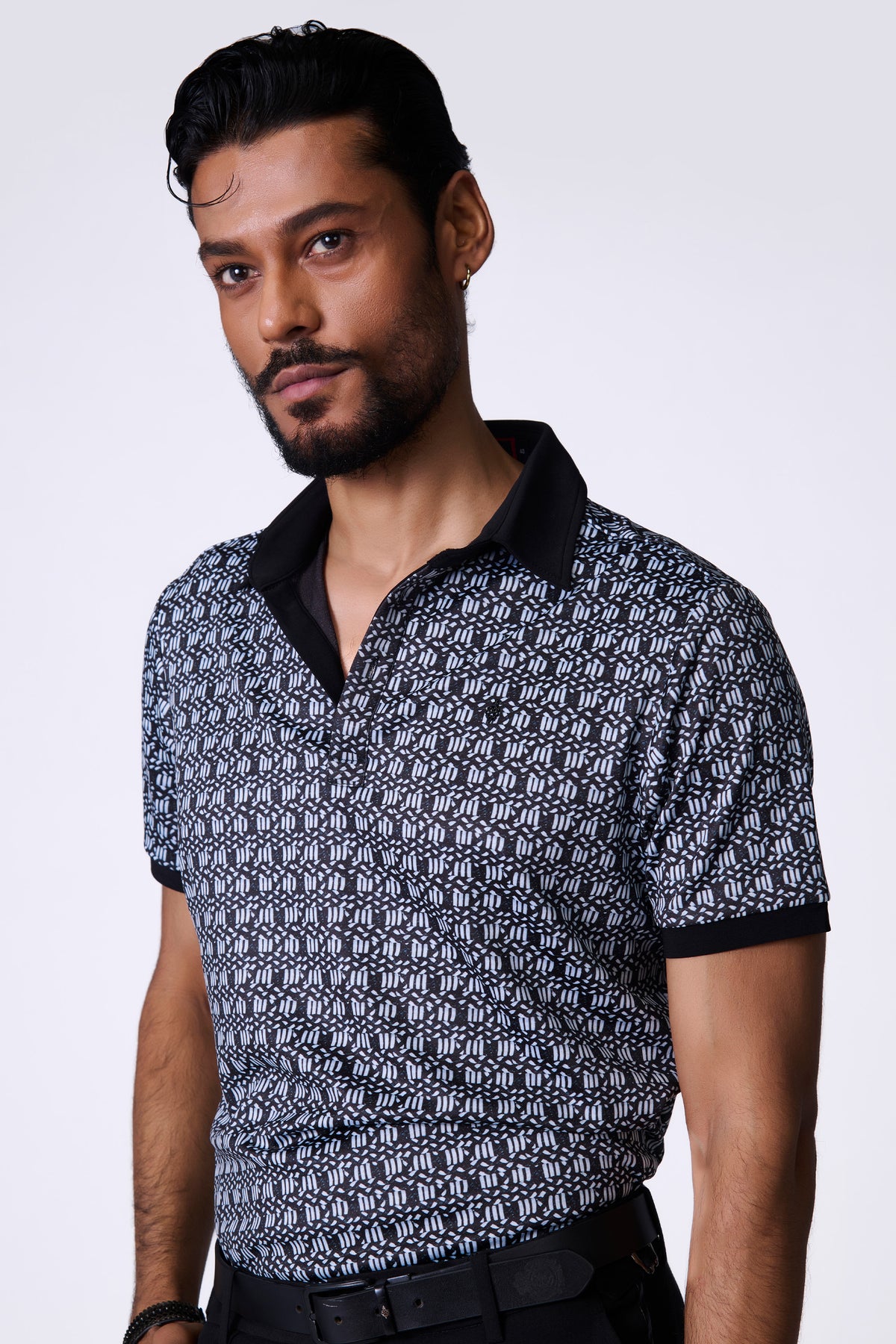Braid Printed Crepe Jersey T-Shirt