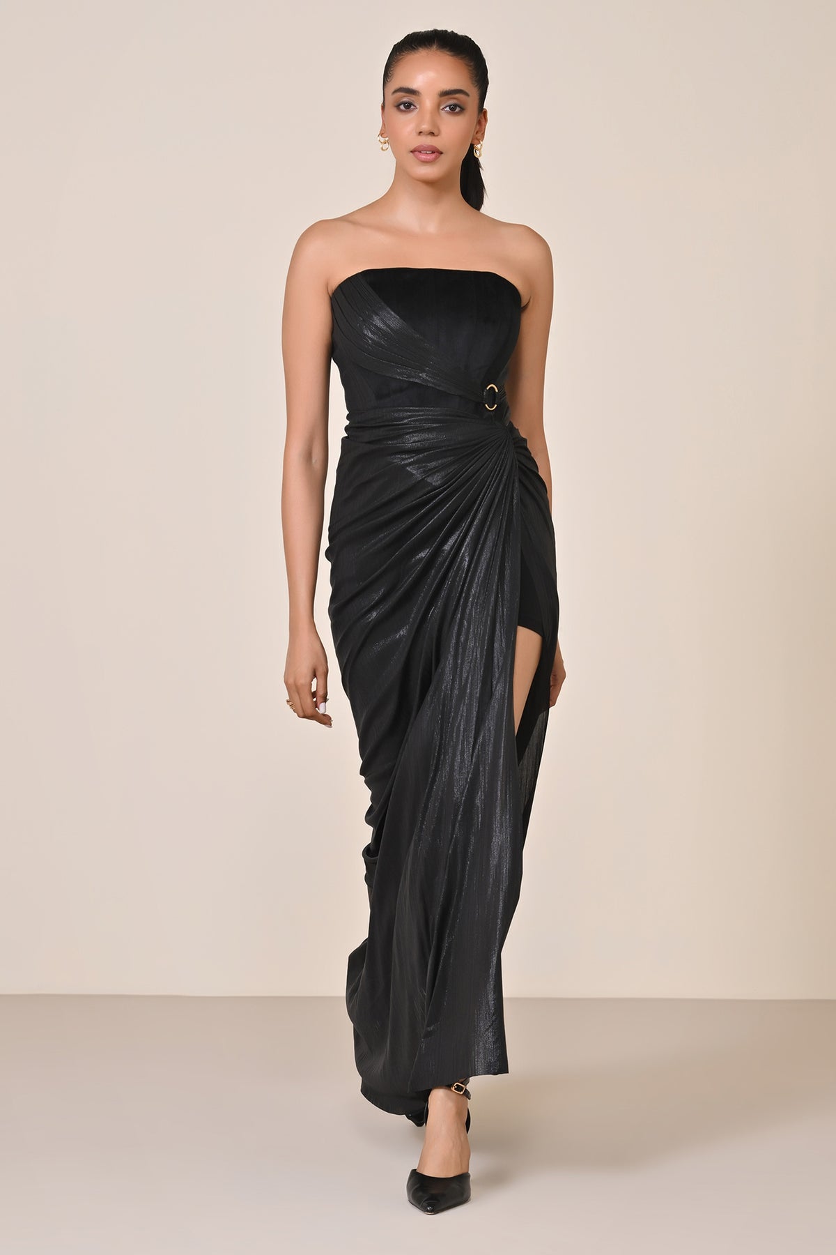 Black Velvet Corset Gown