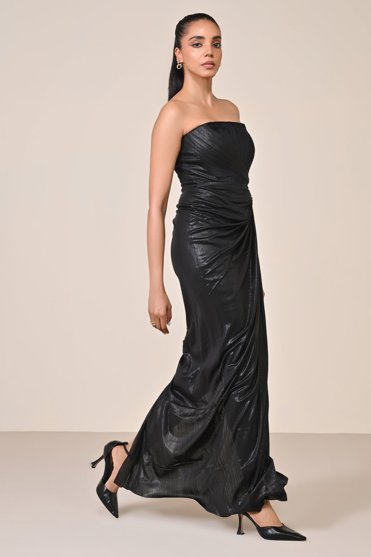 Black Velvet Corset Gown