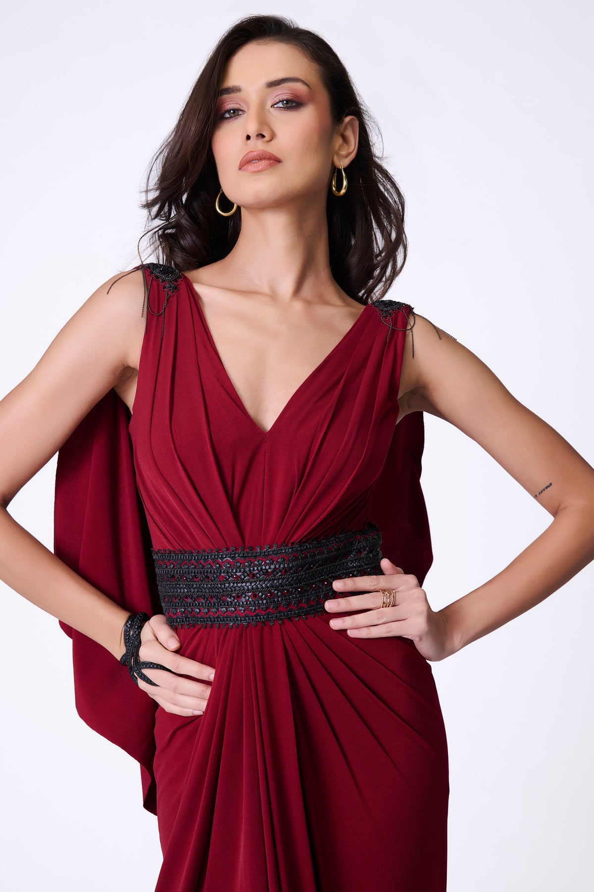 Cherry Cape Gown