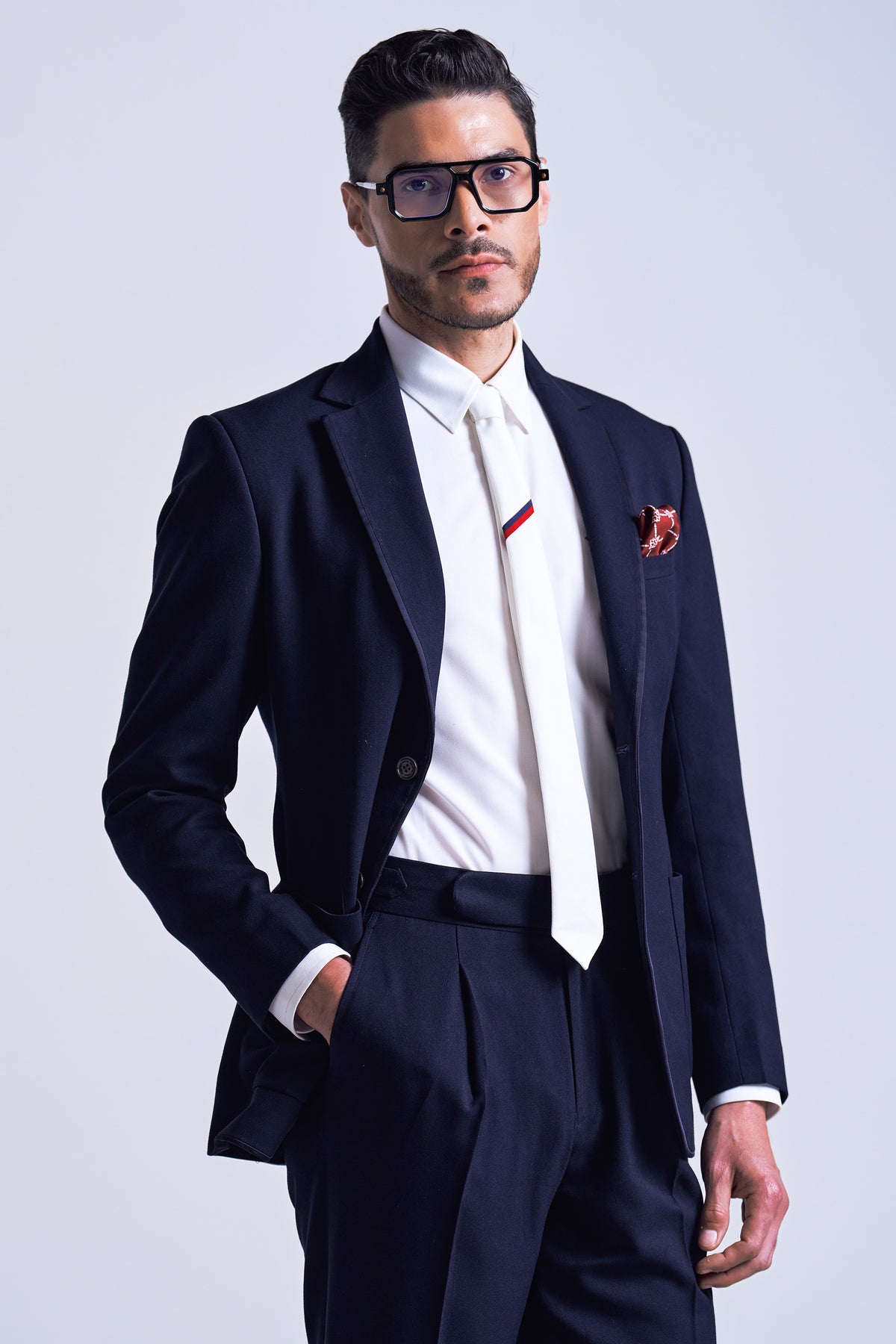 Navy Jacket with Navy Placket