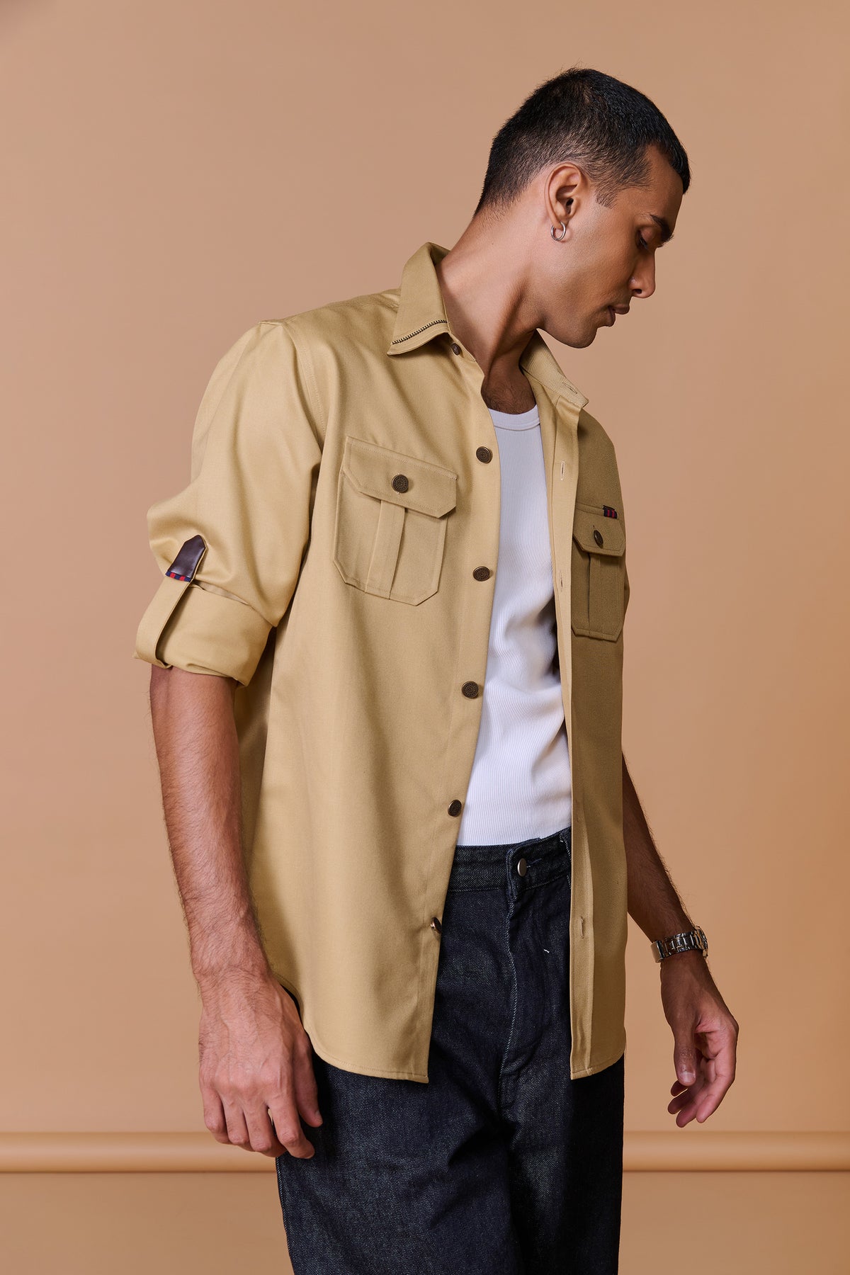 Beige Utility Shirt