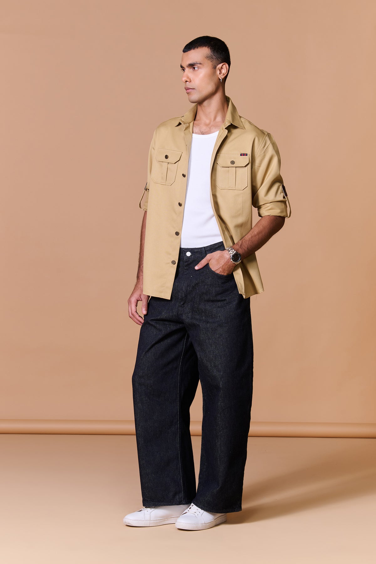 Beige Utility Shirt