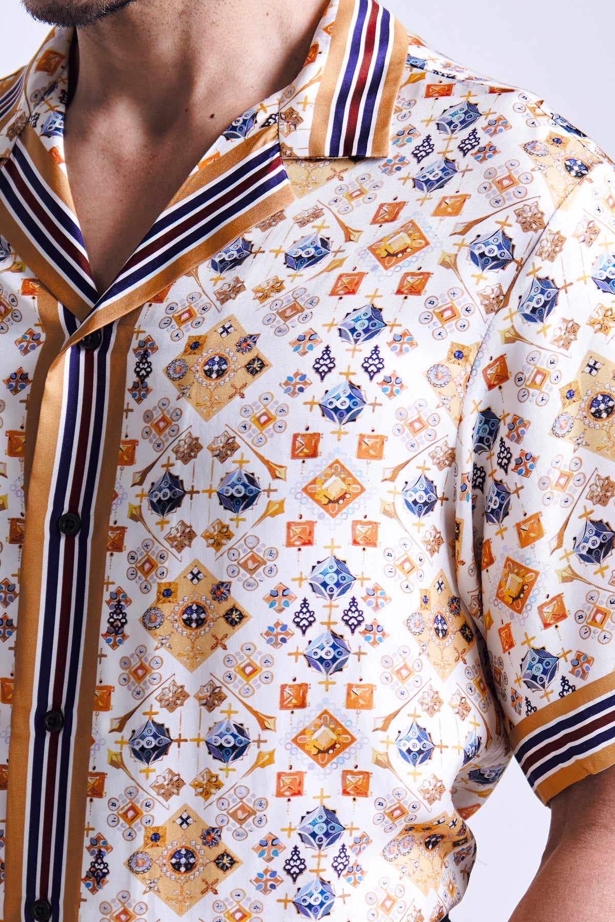 Geometrical Relax Fit Shirt