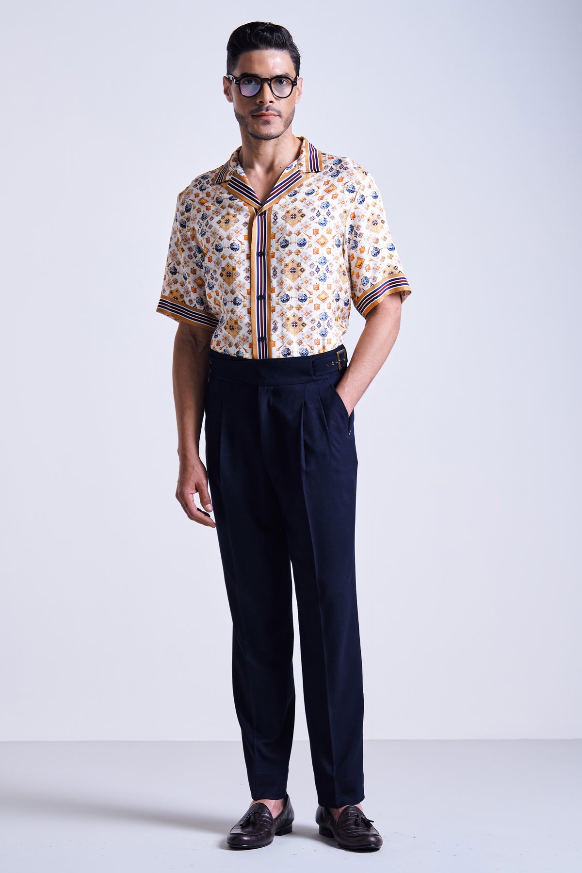 Geometrical Relax Fit Shirt