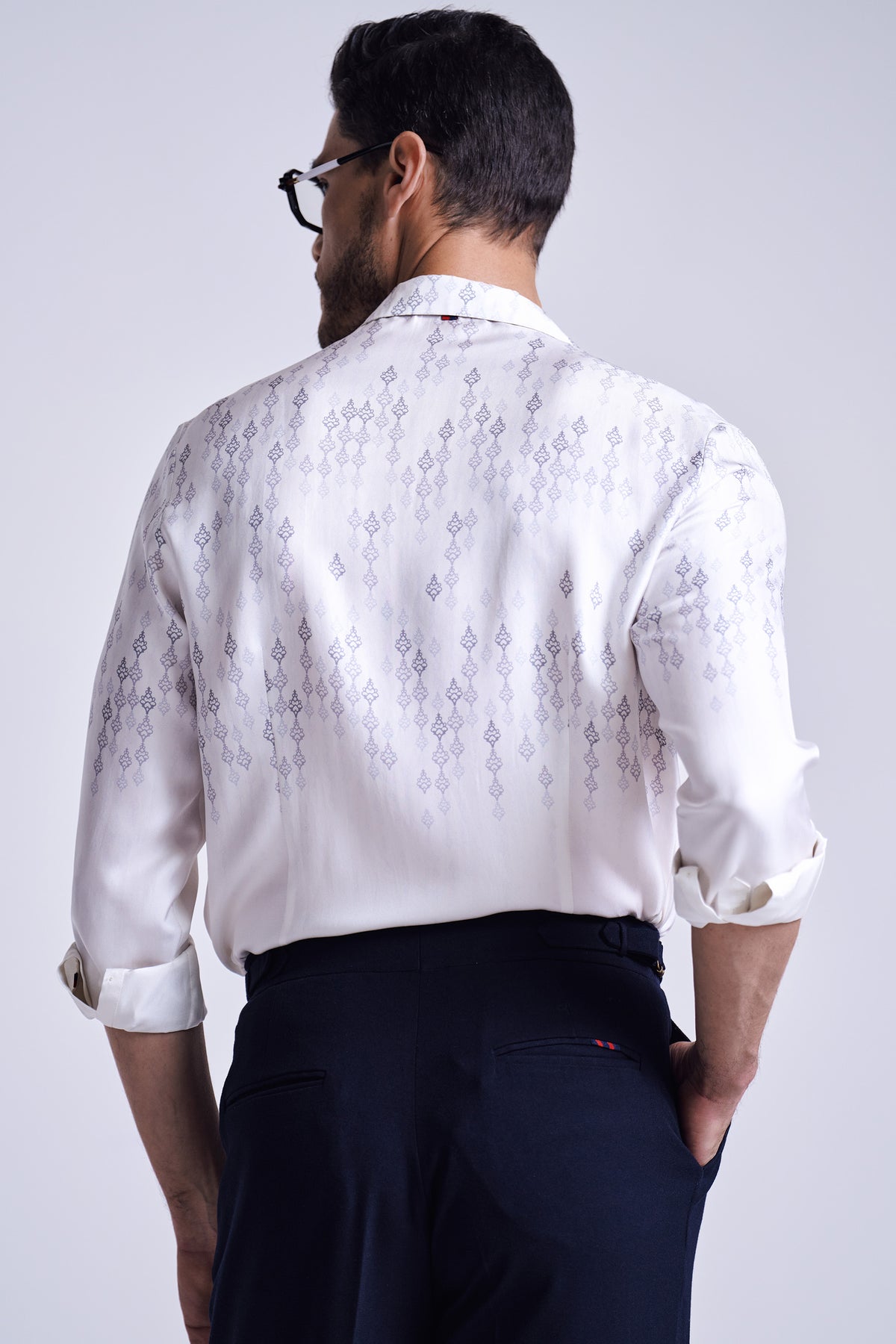 Off White Adamas Printed Sill Twill Shirt