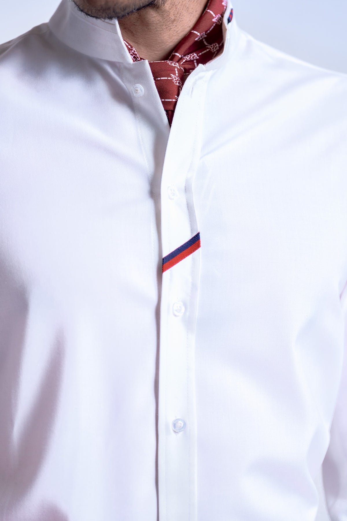 Off-White Shirt with Printed Back