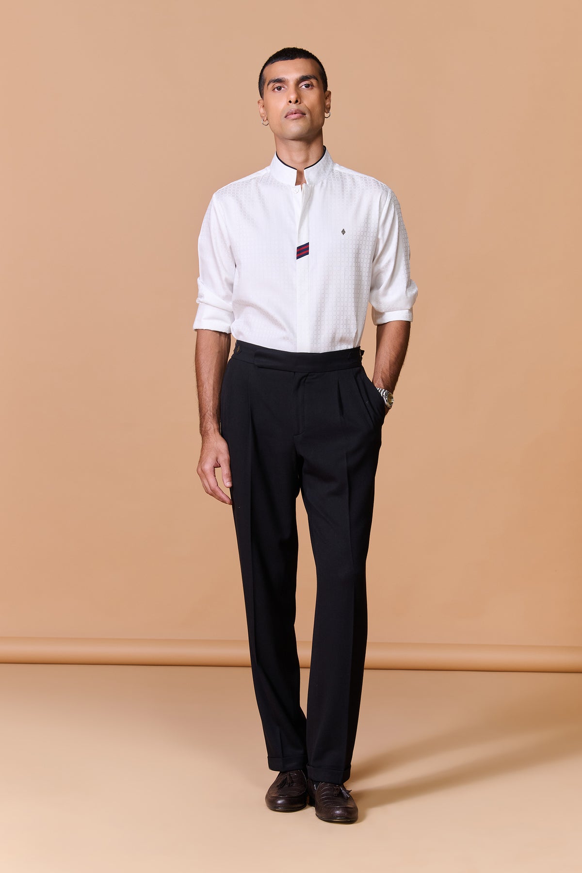 White Textured Shirt