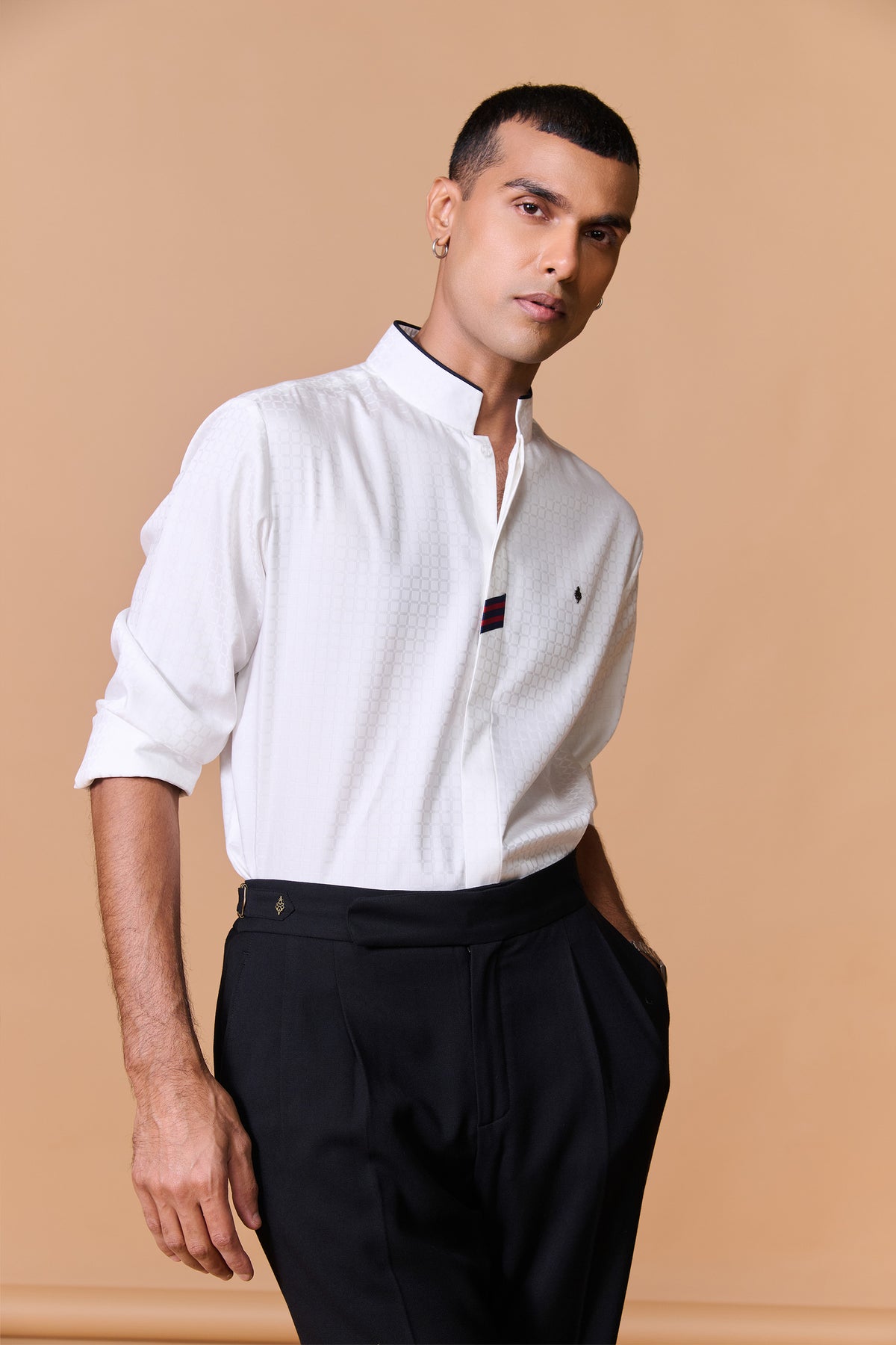 White Textured Shirt