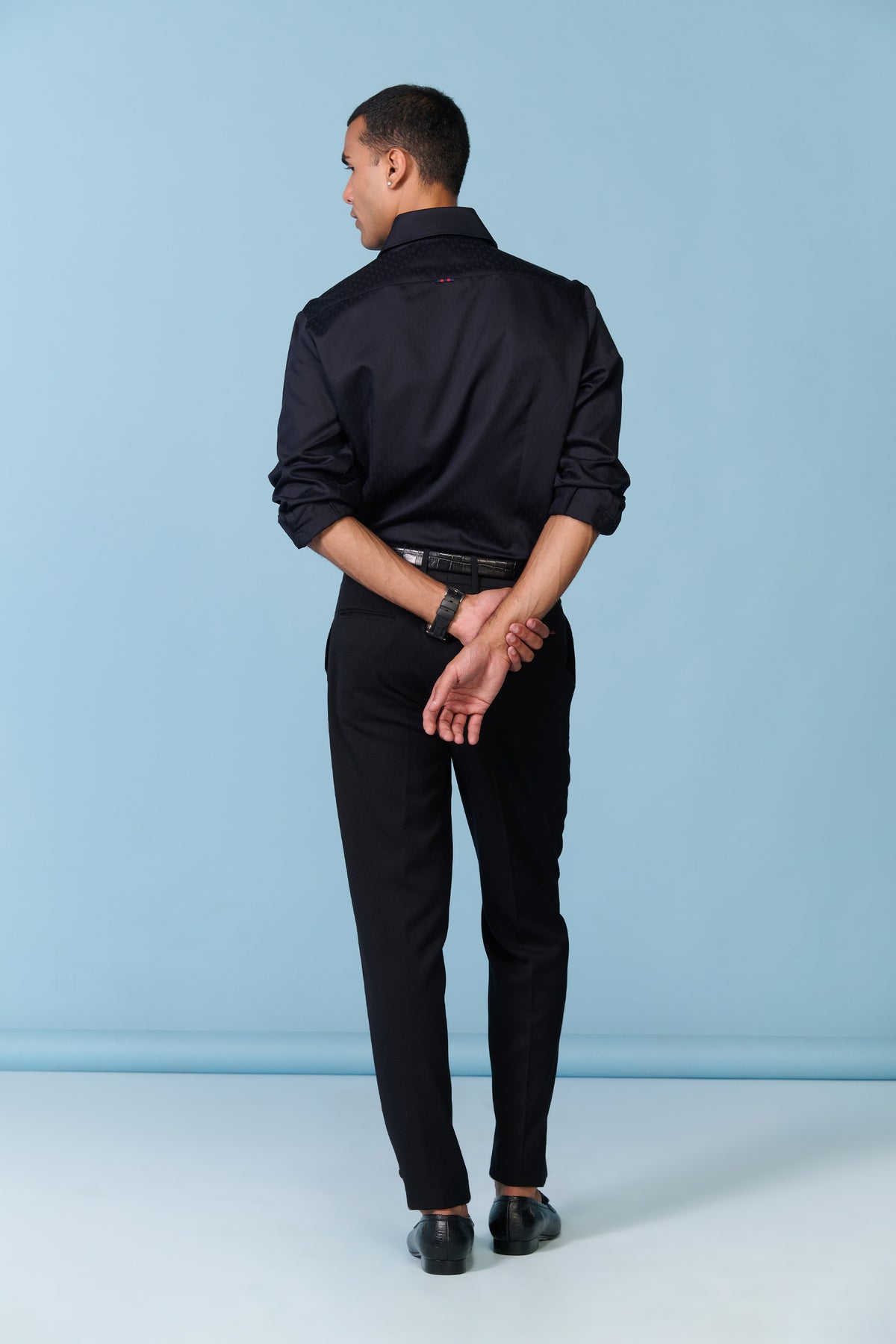 Black Straight Leg Trousers