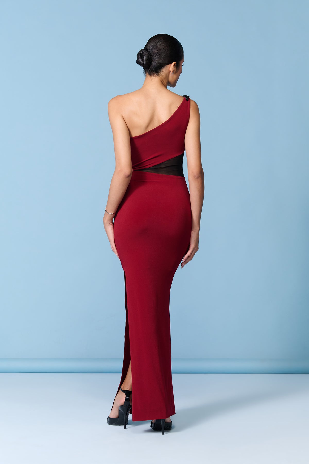 Cherry Sheer Cut Out Dress