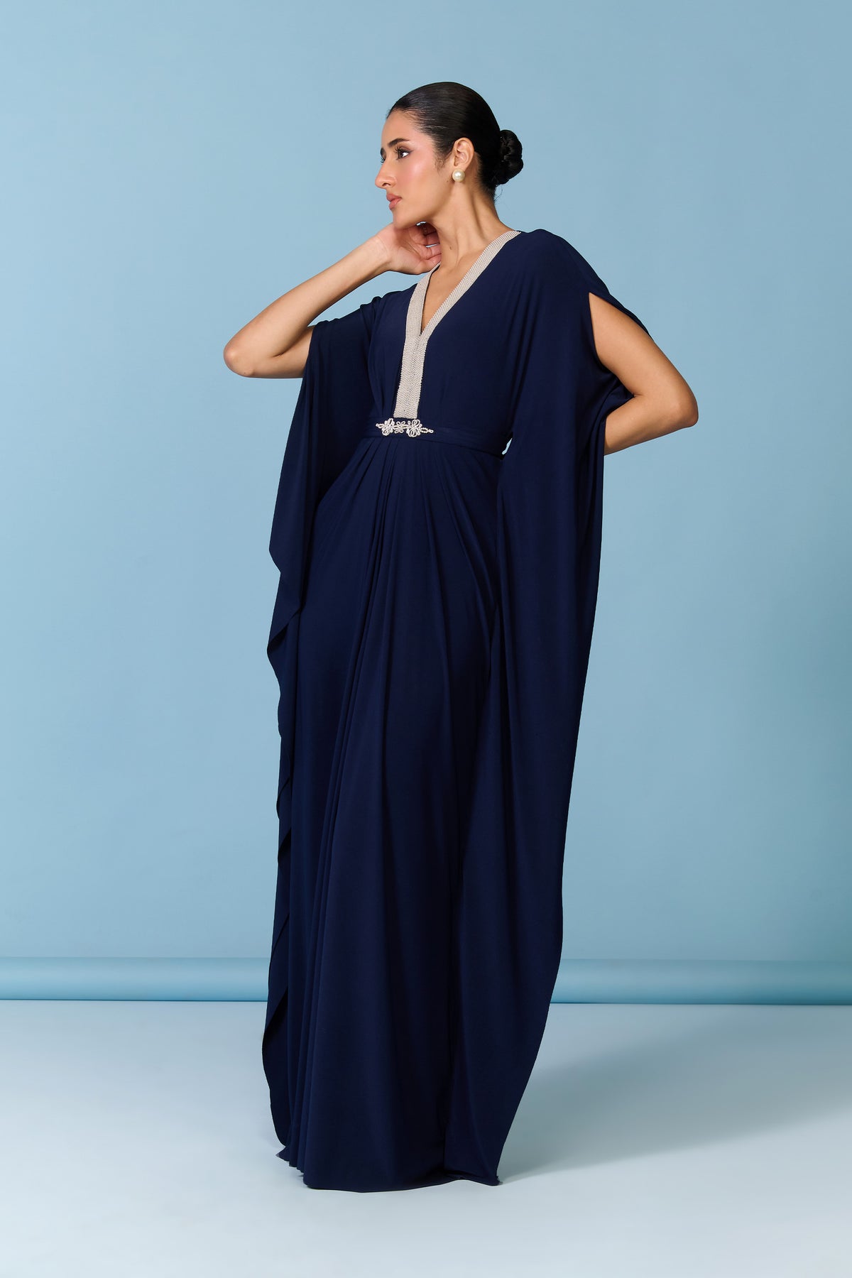Navy Kaftan Dress