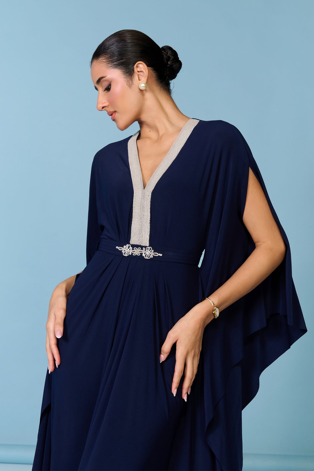 Navy Kaftan Dress